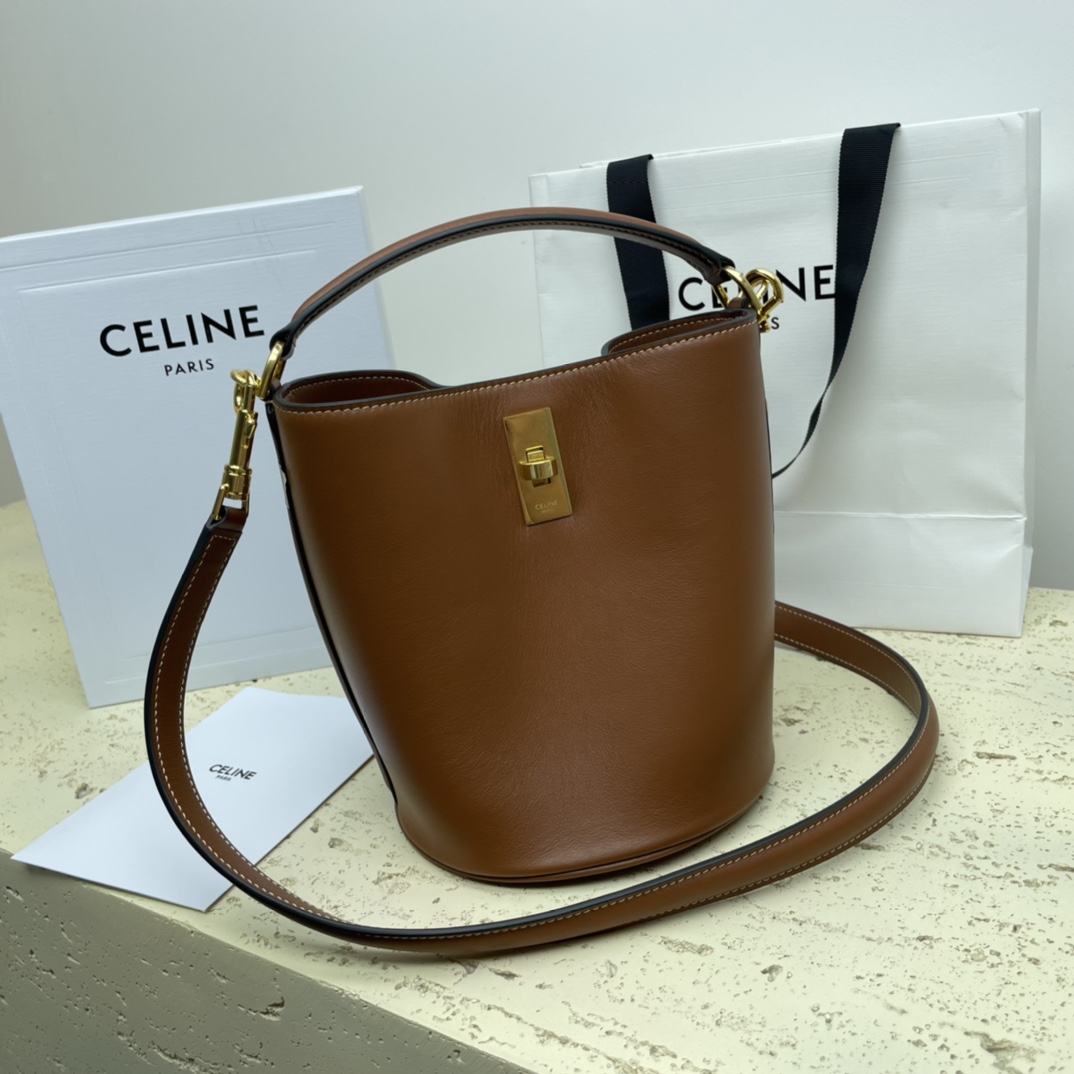 Celine Medium Triomphe Bucket Bag – Brown Bucket Bags, Handbags – CEL236403 | Th