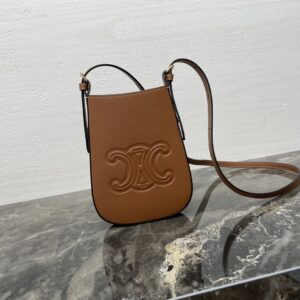 Celine PHONE POUCH HELOISE IN SUPPLE CALFSKIN – TAN |