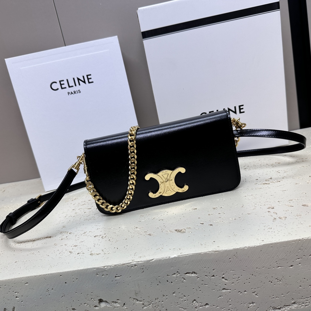 Celine MULTIPOCHETTE IN SHINY CALFSKIN – BLACK | CELINE