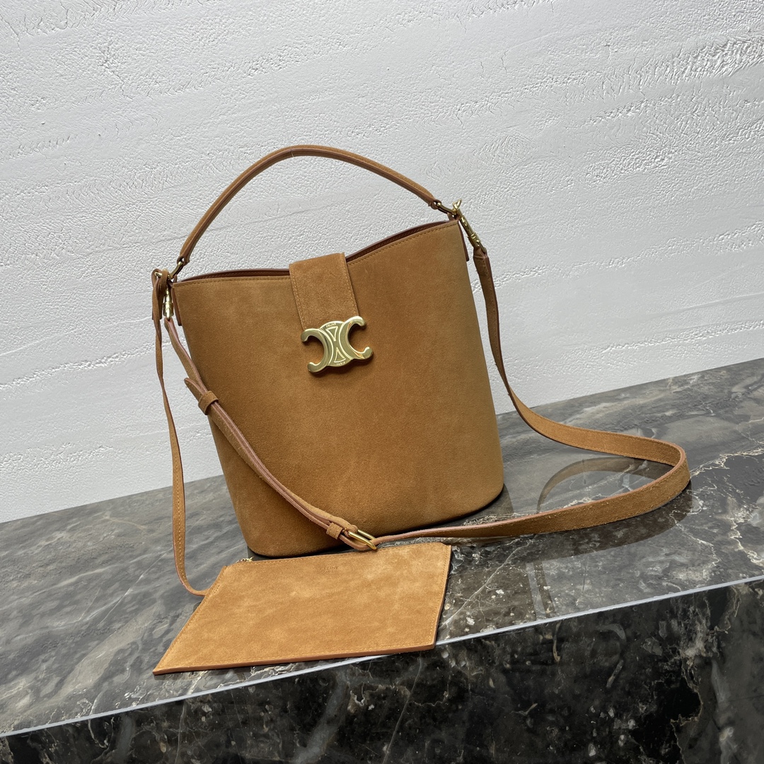 Celine MEDIUM LOUISE BAG in SUEDE CALFSKIN – PECAN | CELINE