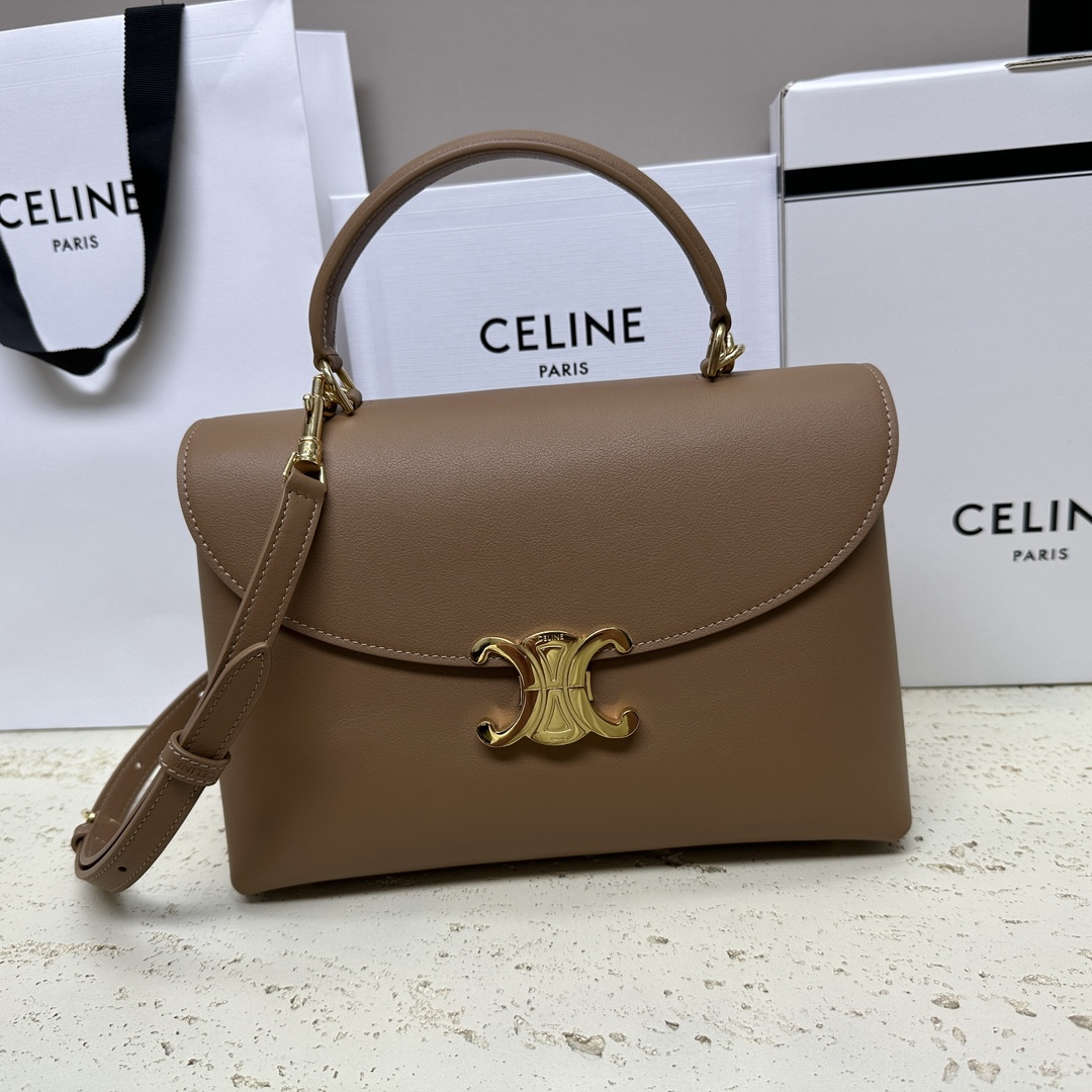 Celine MEDIUM NINO BAG in SUPPLE GRAINED CALFSKIN – BRONZE | CELINE