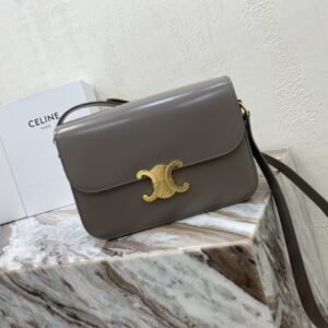 CELINE Shiny Calfskin Teen Triomphe Pebble 1258162 | FASHION