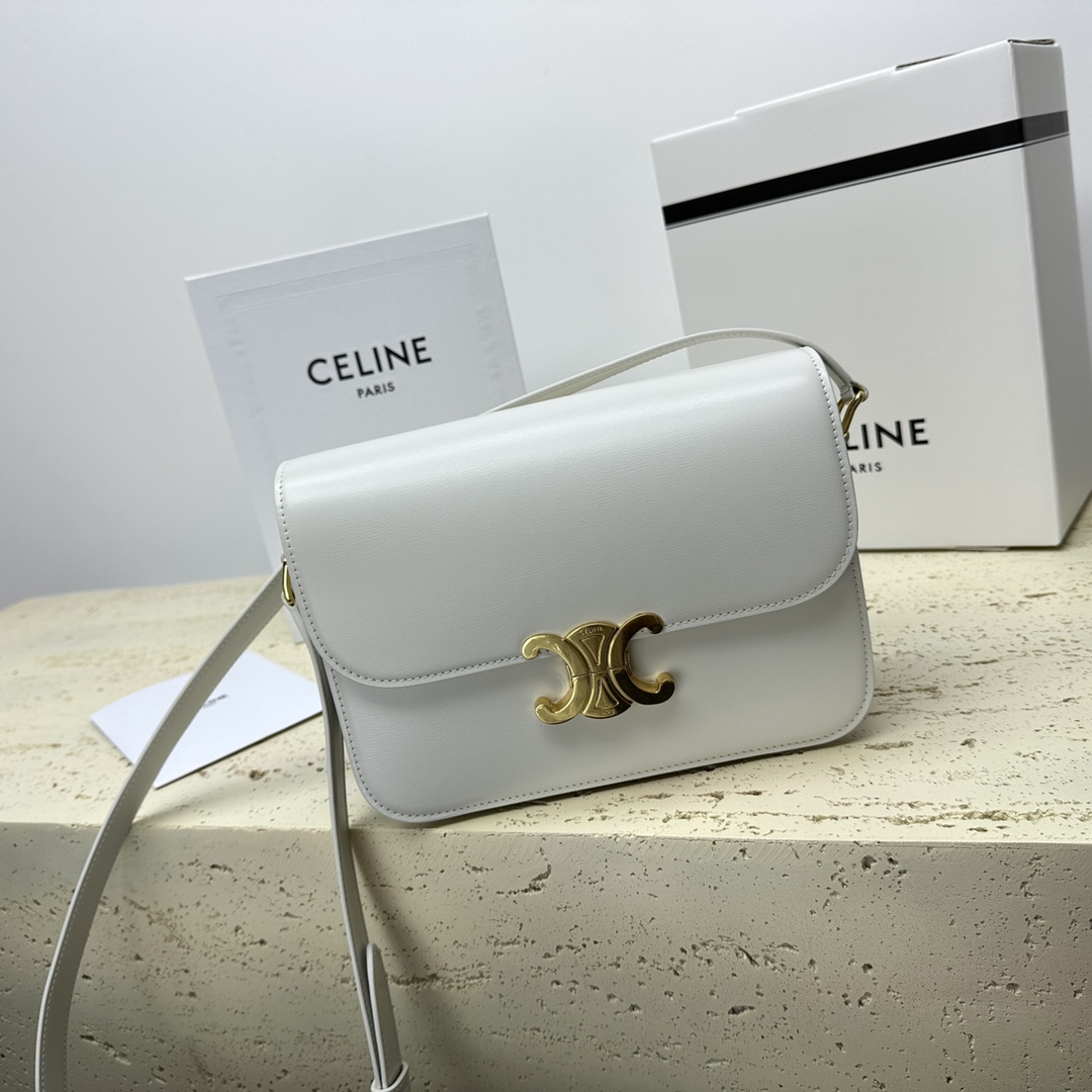eBay Celine Shiny White Teen Triomphe Bag | eBay