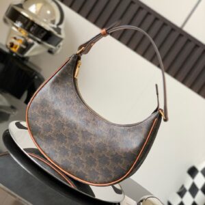 Céline Pre-Owned 2022 Coated Canvas Triomphe Ava Shoulder