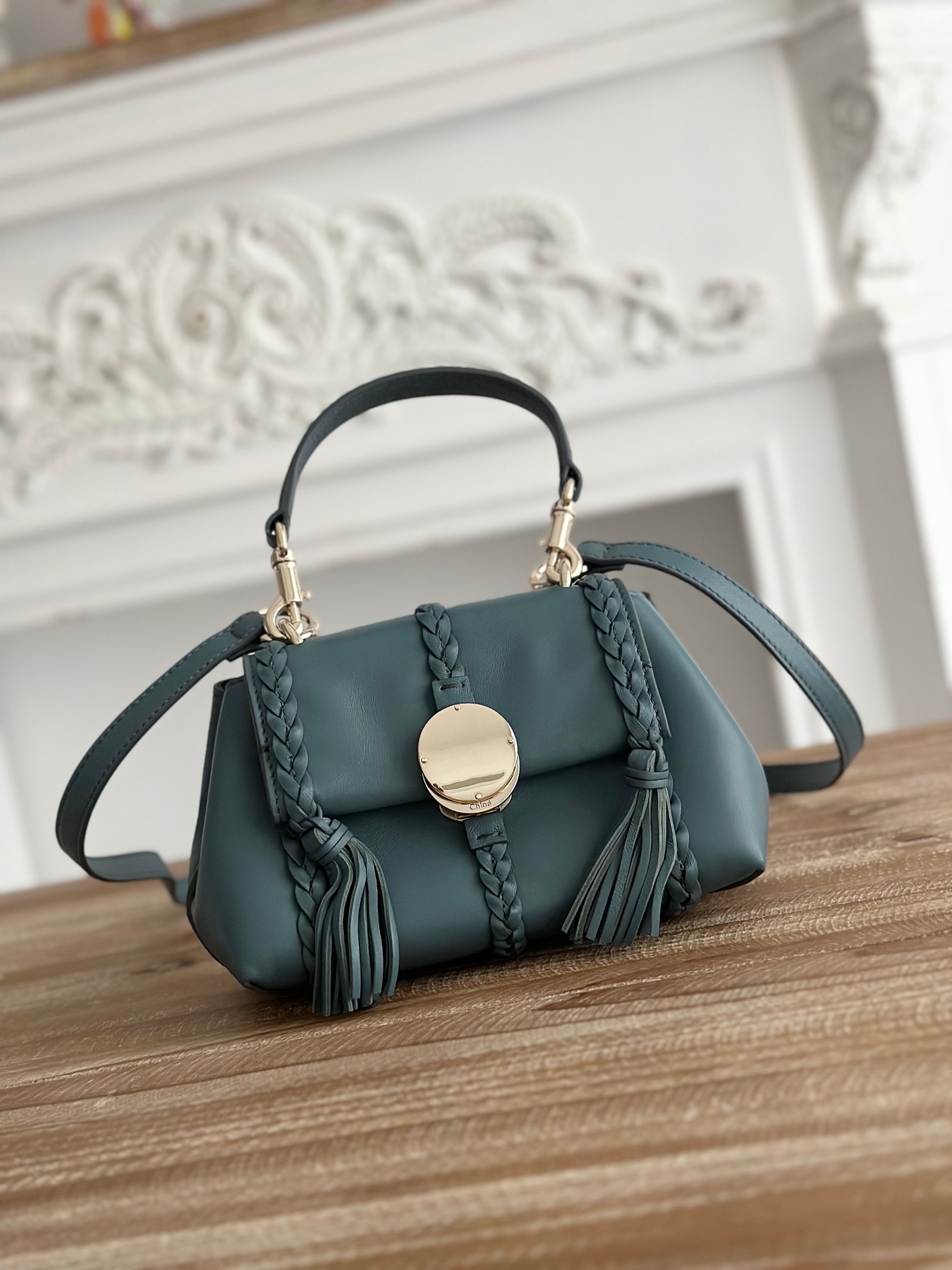 CHLOE Nappa Mini Penelope Soft Shoulder Bag blue1448153 |