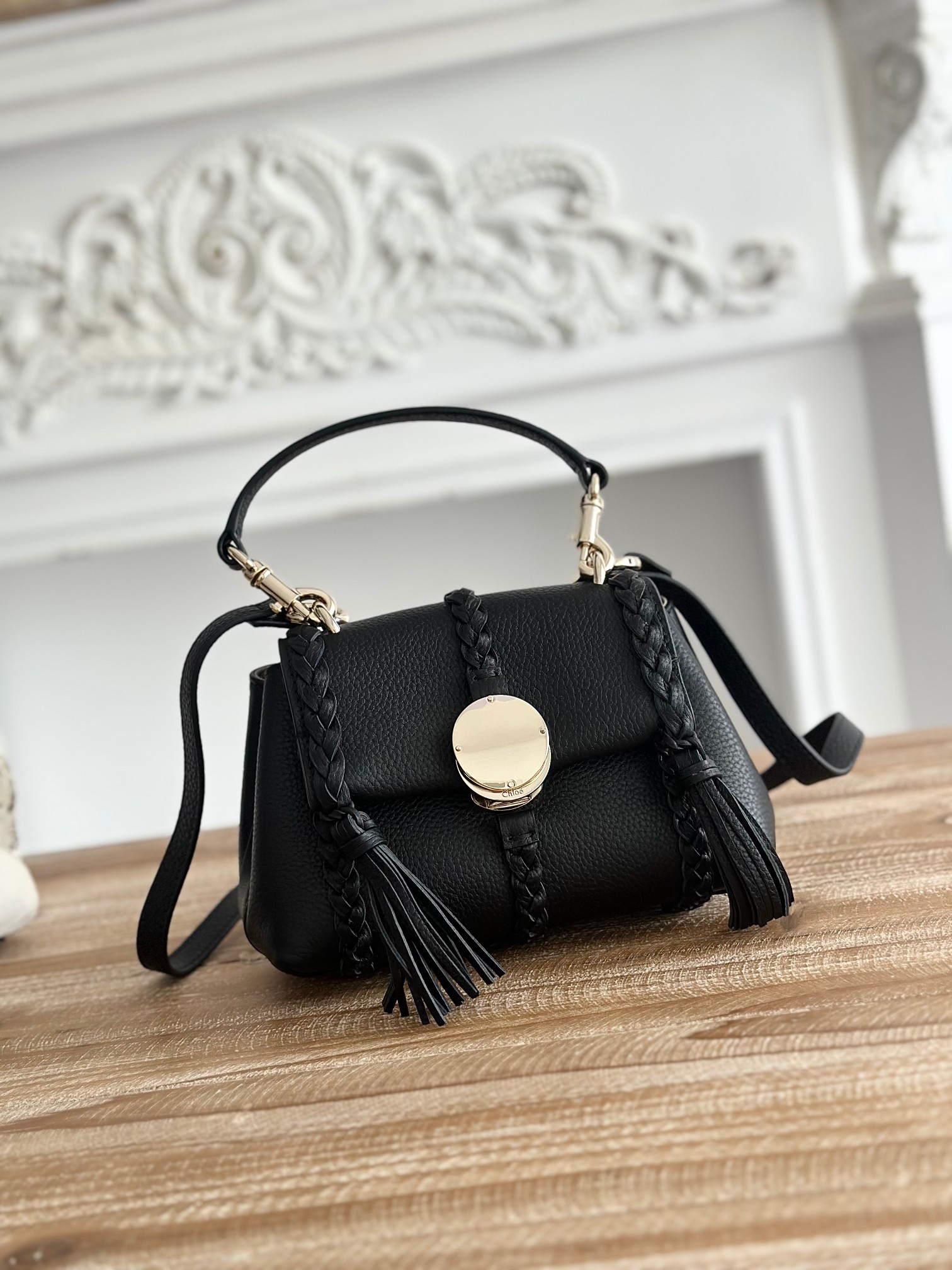 Chloé Penelope braid-detail Satchel Bag | Black