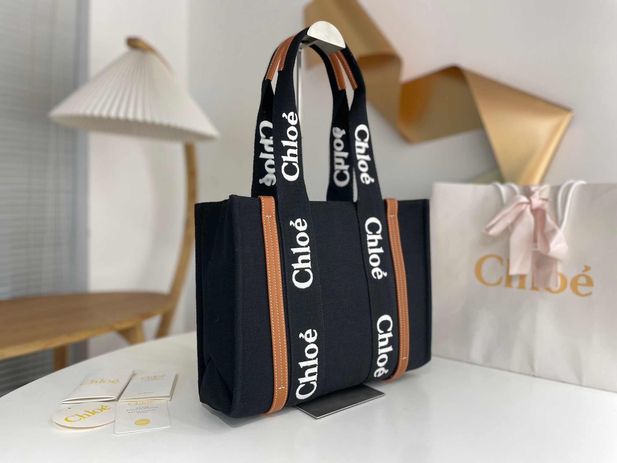 Chloé Small Woody Tote Bag In Linen | Chloé