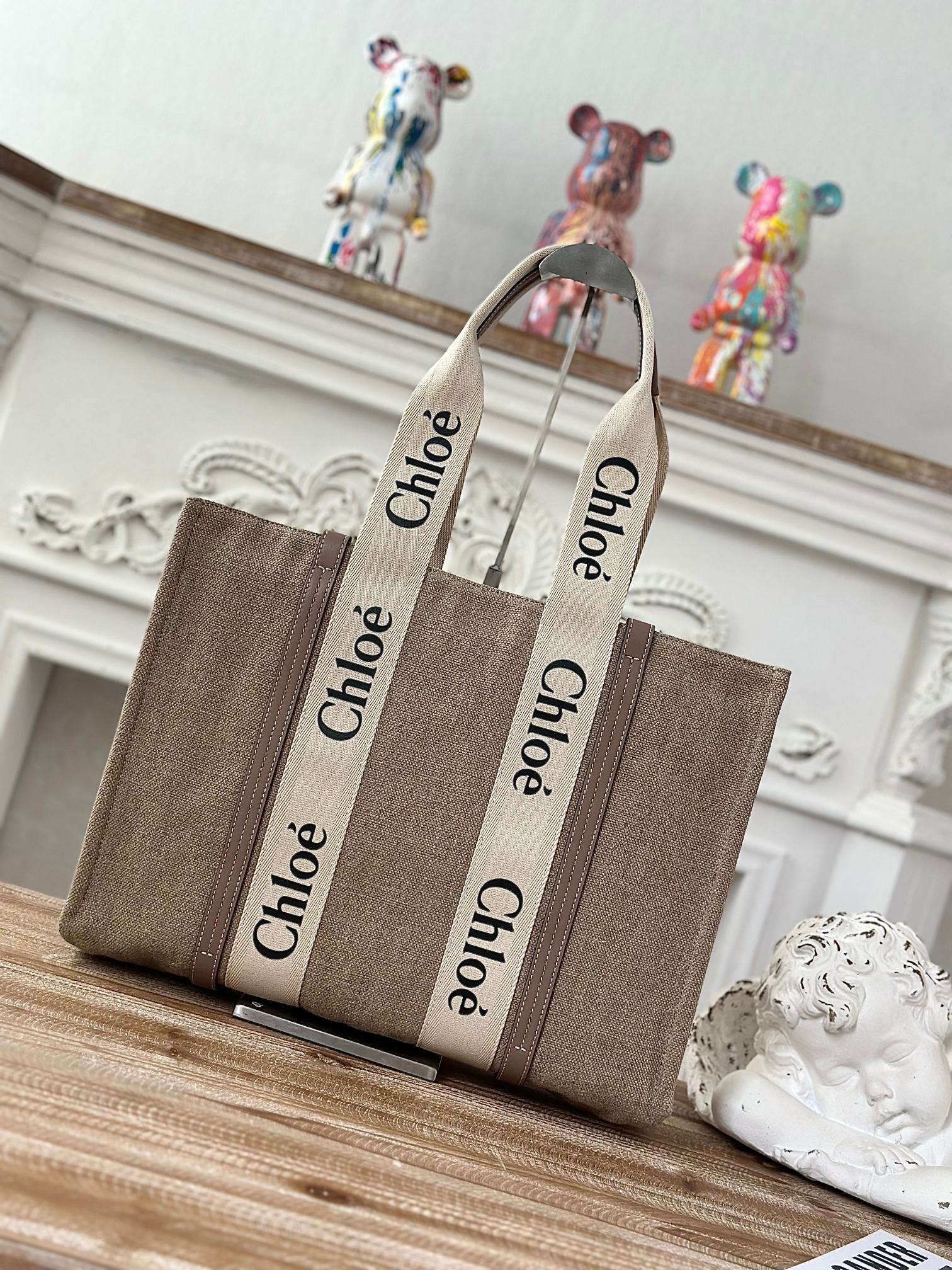 eBay Chloe Woody Medium Tote Bag Musk brown | eBay