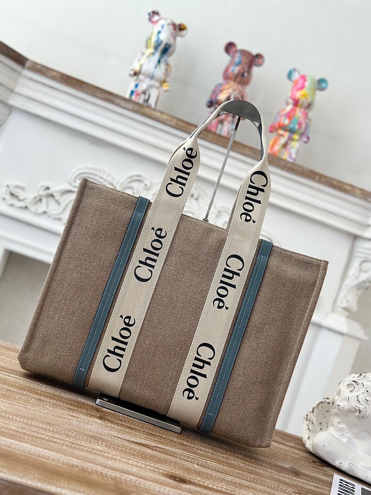 Chloé Chloé Large Woody Tote Bag In Linen | Chloé NZ