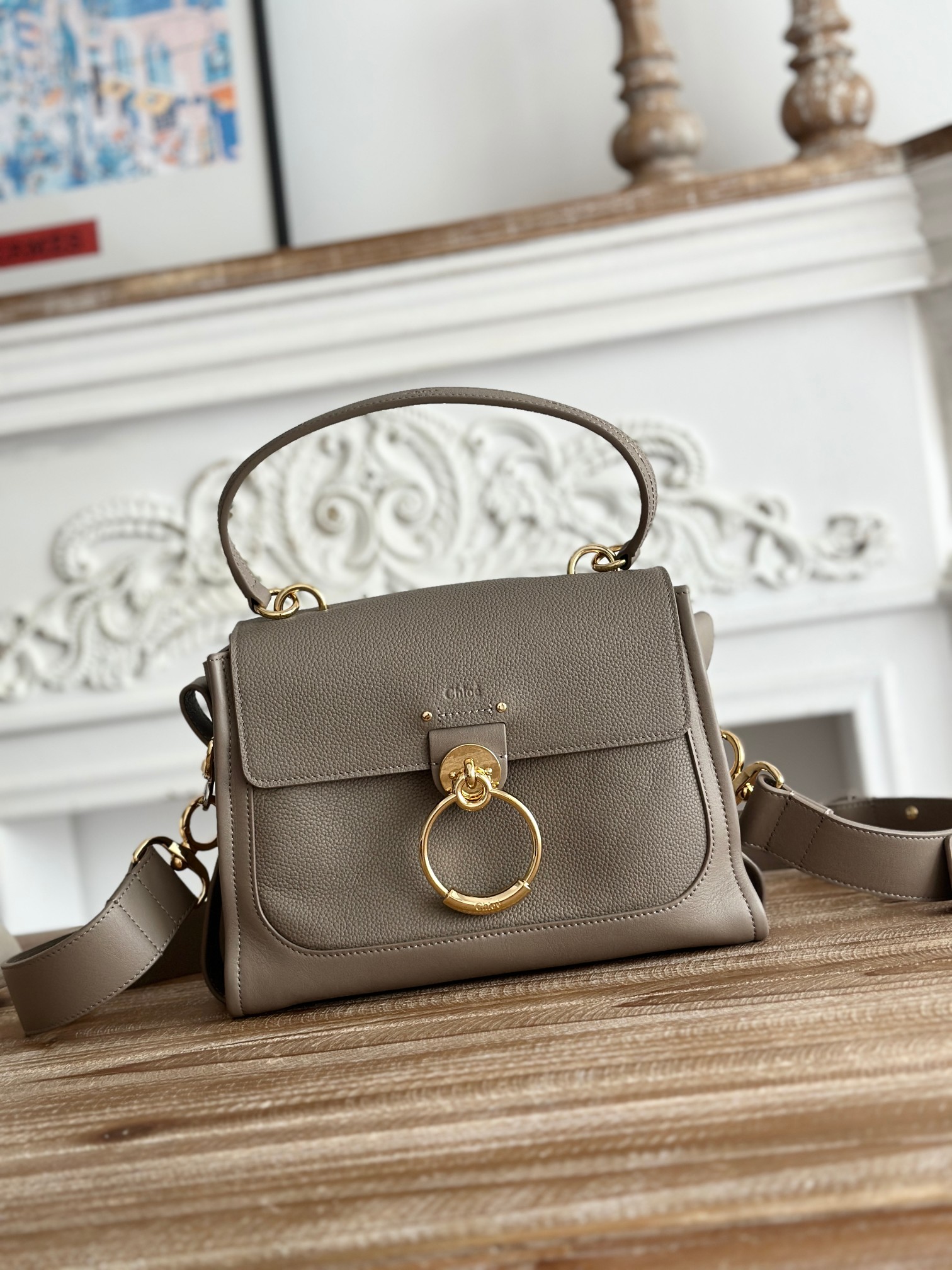 Chloé Mini Tess Day Bag In 23w Motty Grey – 60