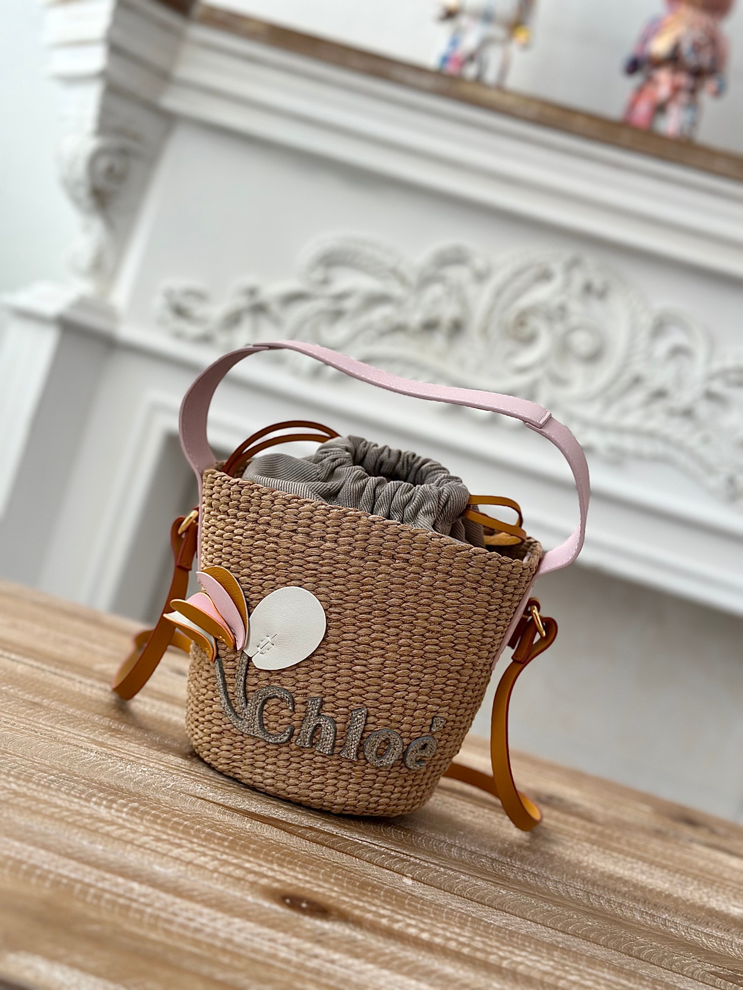 Chloe Chloe Backpack Rucksack Canvas Leather Beige