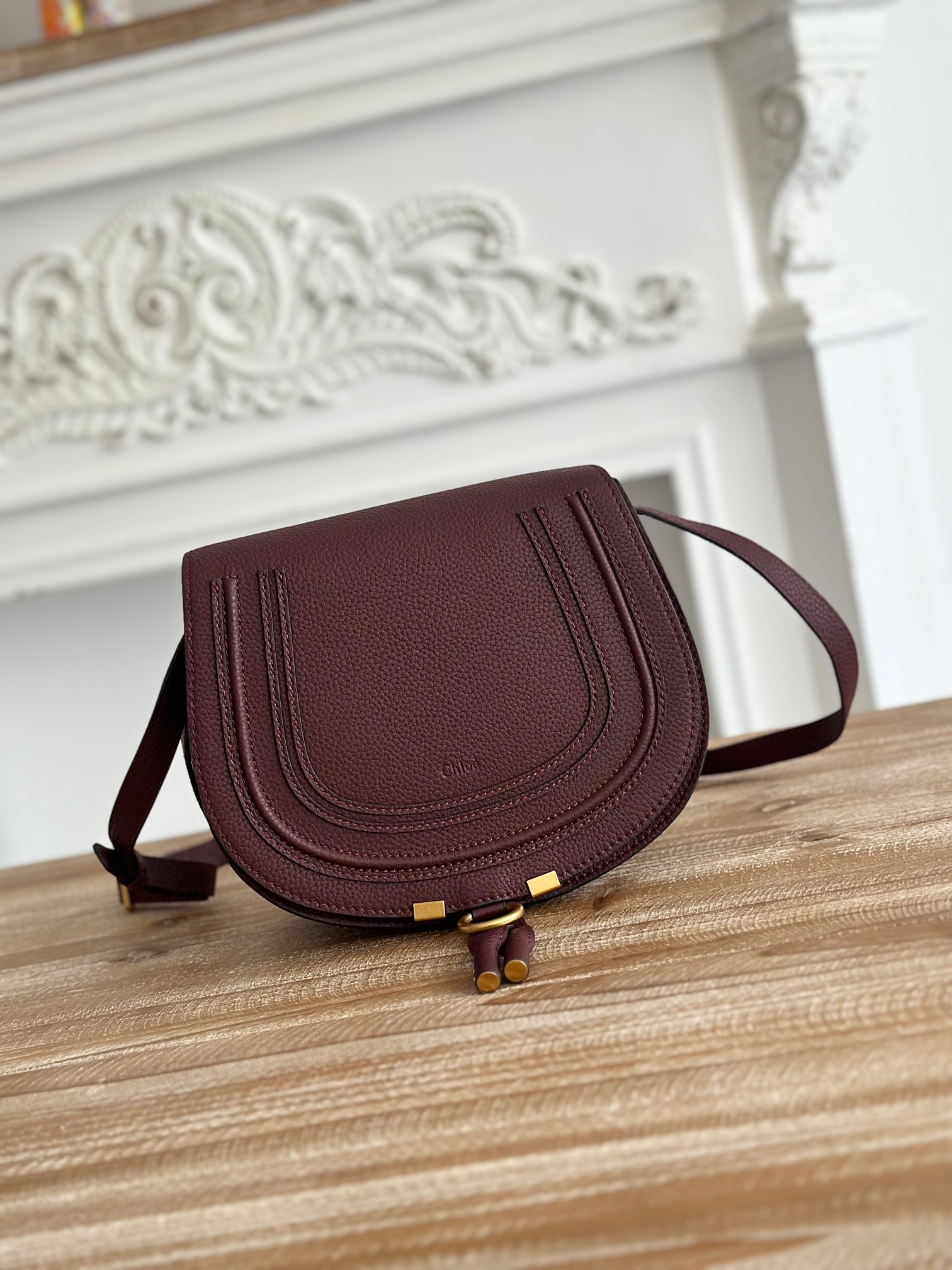 Chloé Leather Crossbody Bag – Burgundy Crossbody Bags, Handbags – CHL340018