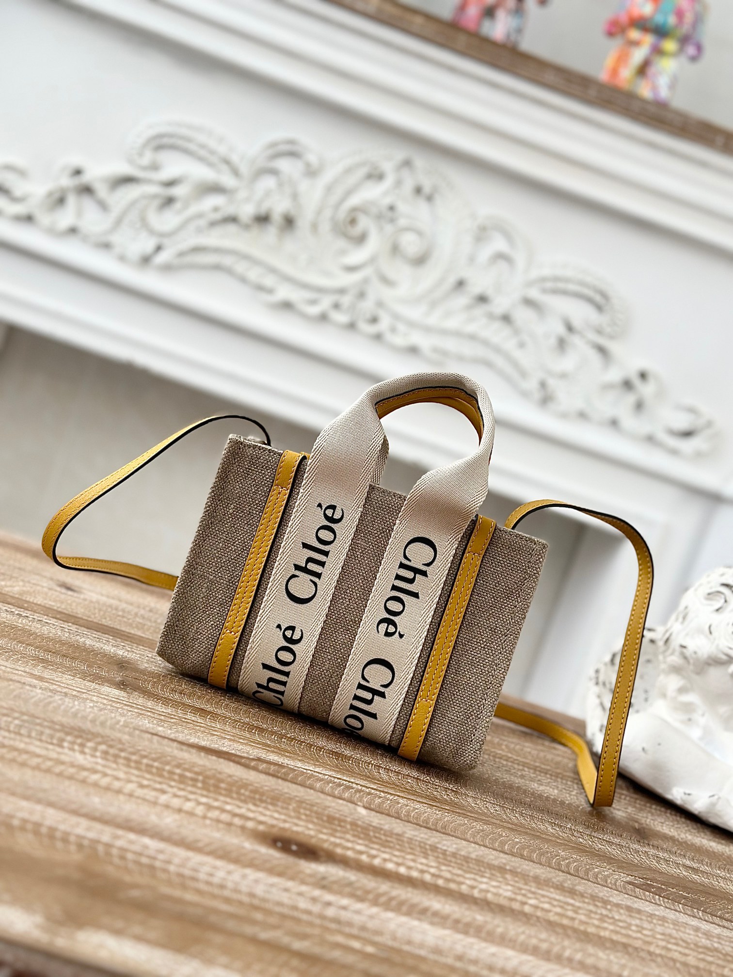 Chloé Beige Mini Woody Bag – 746 Honey Gold – 40% Off |