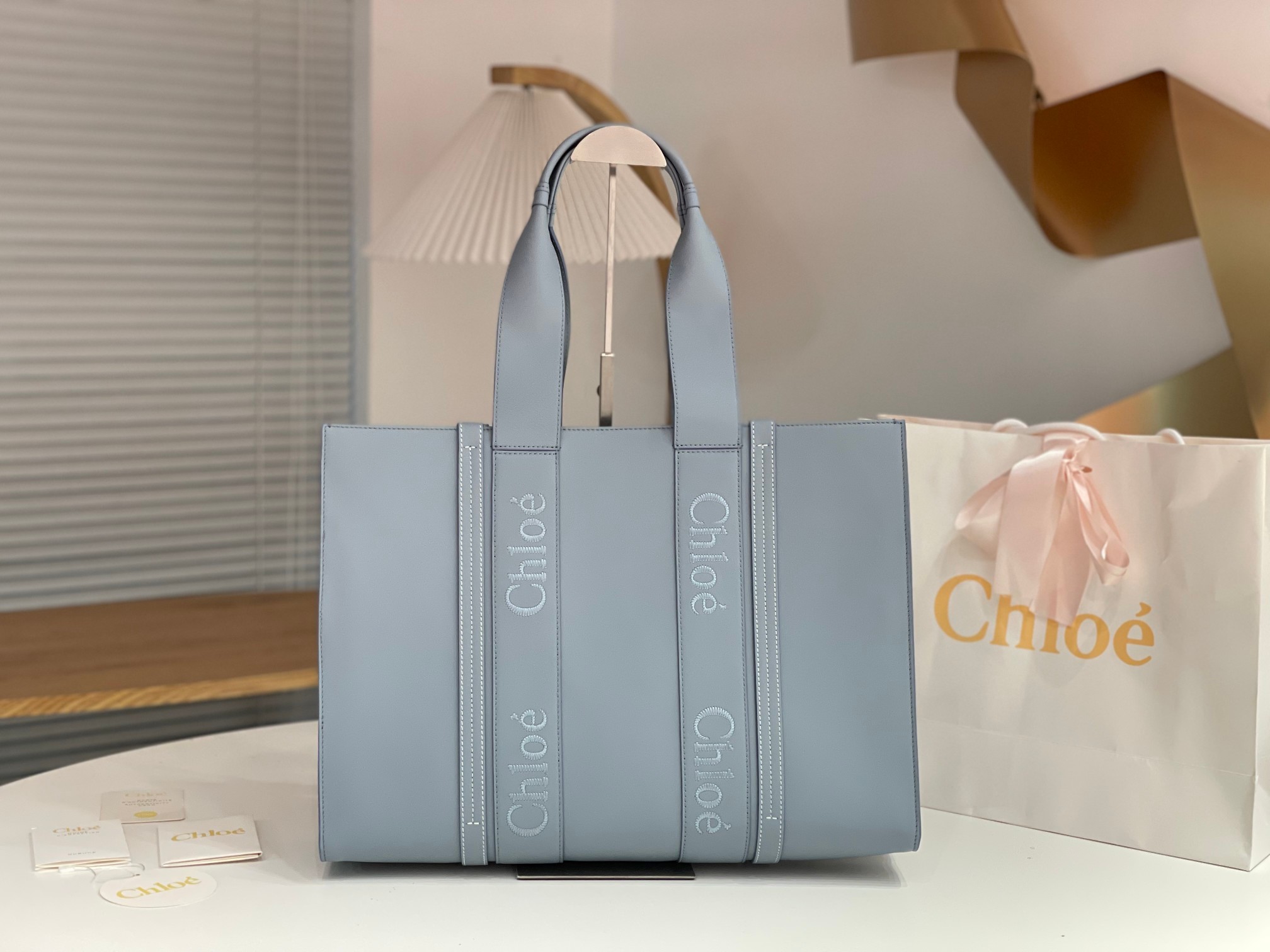 Chloé Woody Tote – Storm_blue