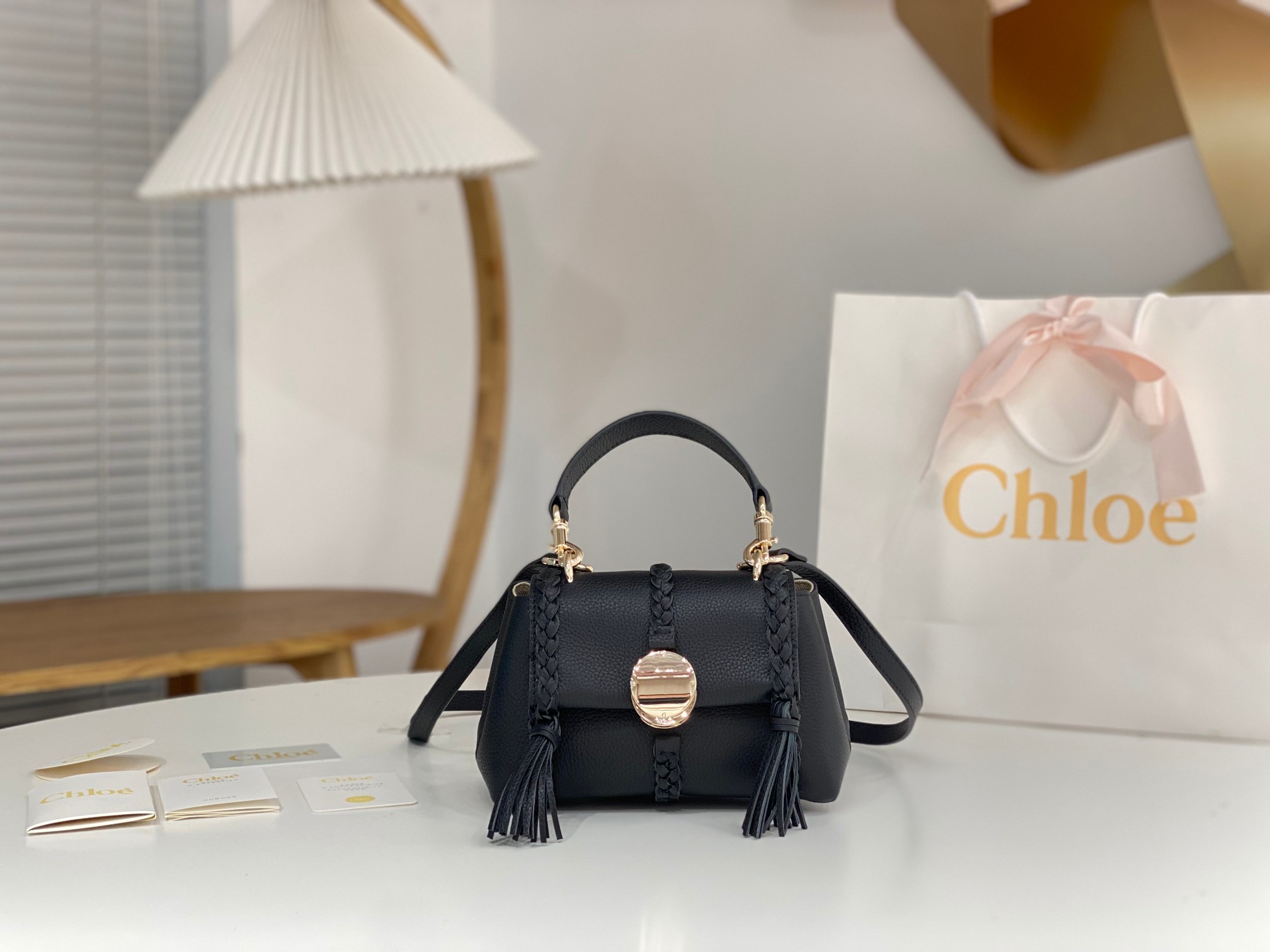 Chloé Penelope Mini Shoulder Bag In black