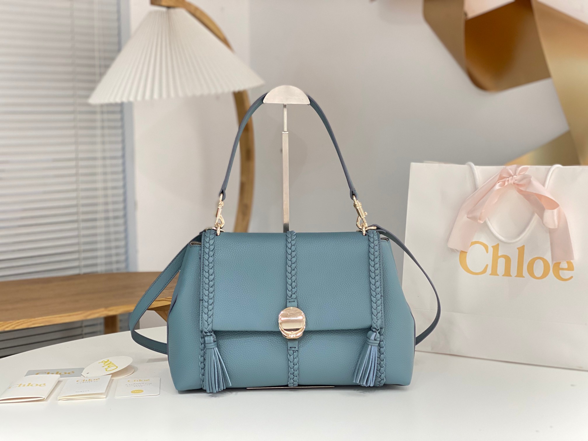 Chloé Penelope medium soft shoulder bag for Women – Blue in Oman