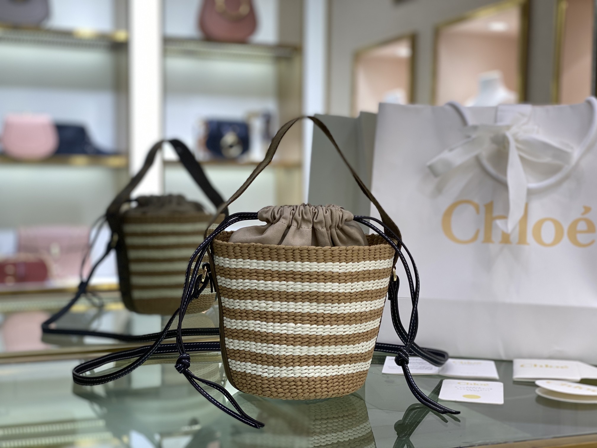 eBay Chloe Woody Basket Small Border Bag Mifuko Crossbody