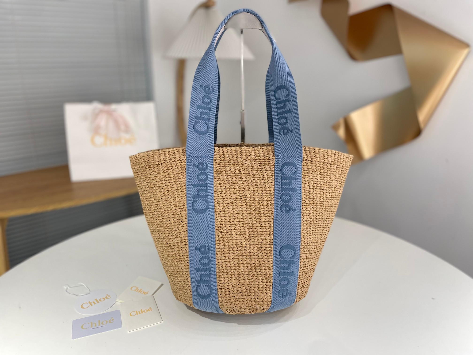 Chloé Chloé Large Woody Tote Bag In Natural Fibres | Chloé NL