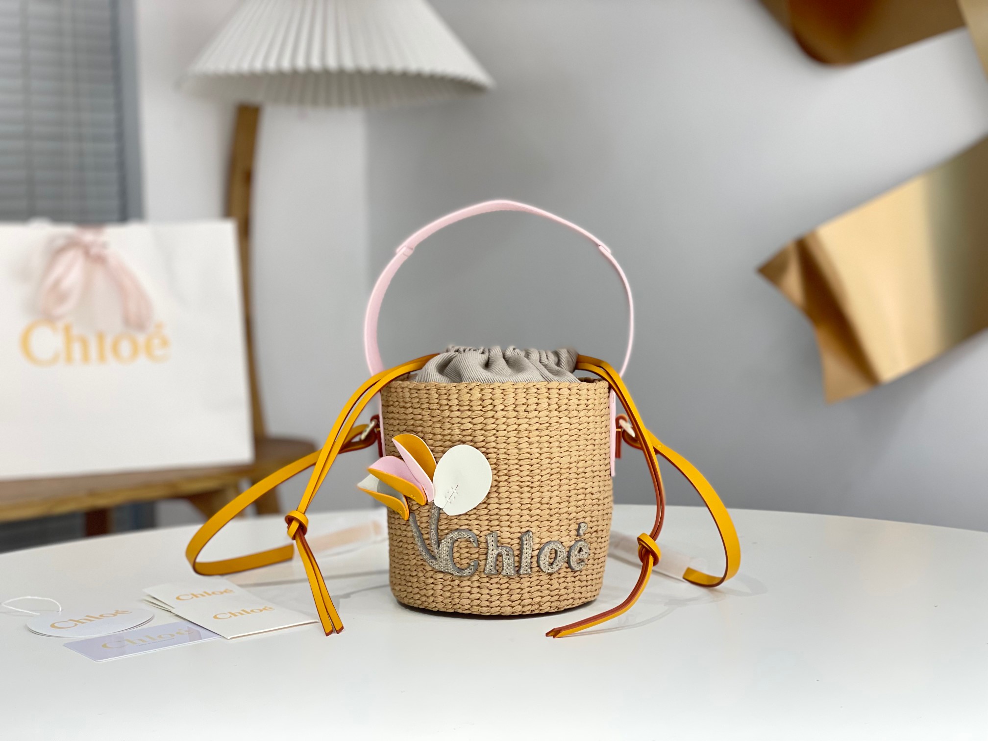 Chloé Chloé Small Woody Basket In Natural Fibers | Chloé US
