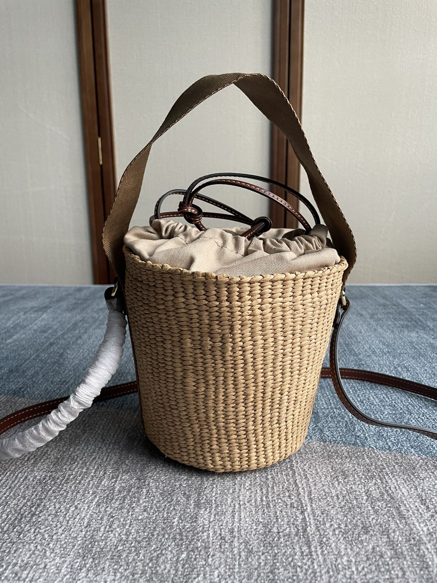 Woody basket handbag Chloé Beige in Wicker – 56093771
