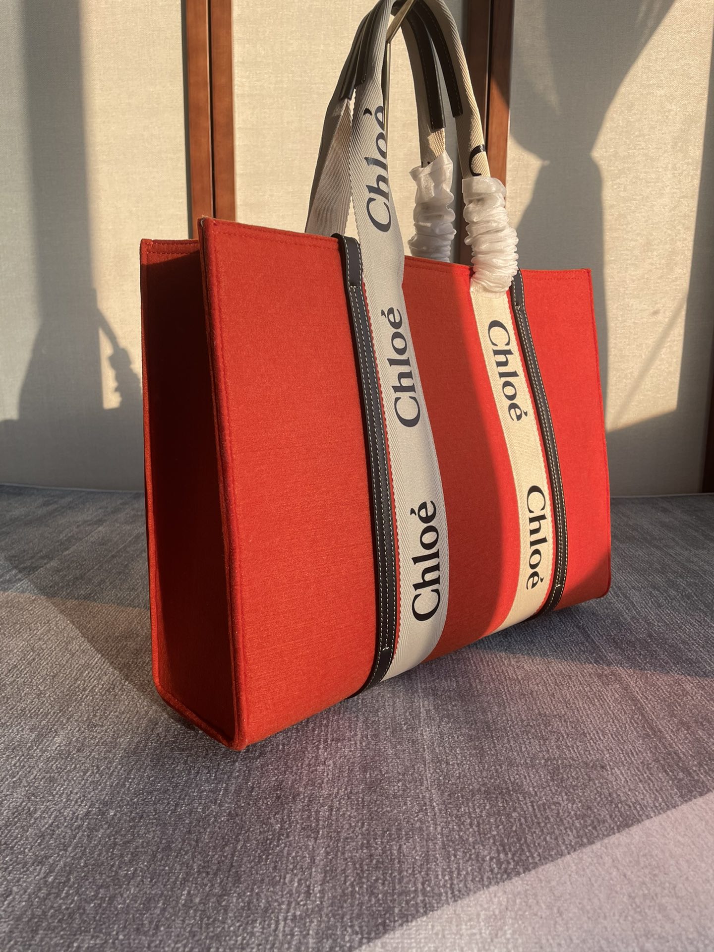 Chloé Felt Woody Tote Medium – Orange Totes, Handbags –