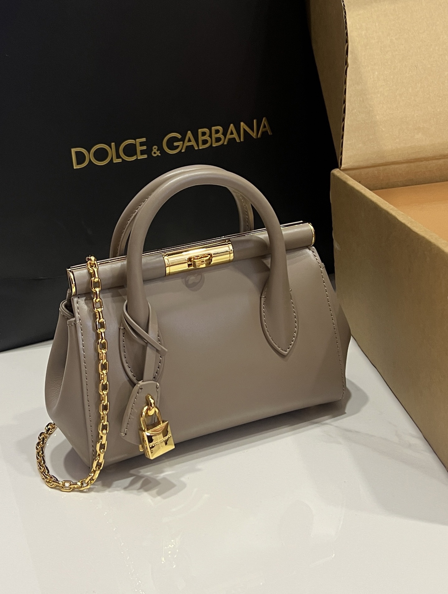 Dolce & Gabbana Mini Marlene Day Bag in Beige for Women | Dolce&Gabbana