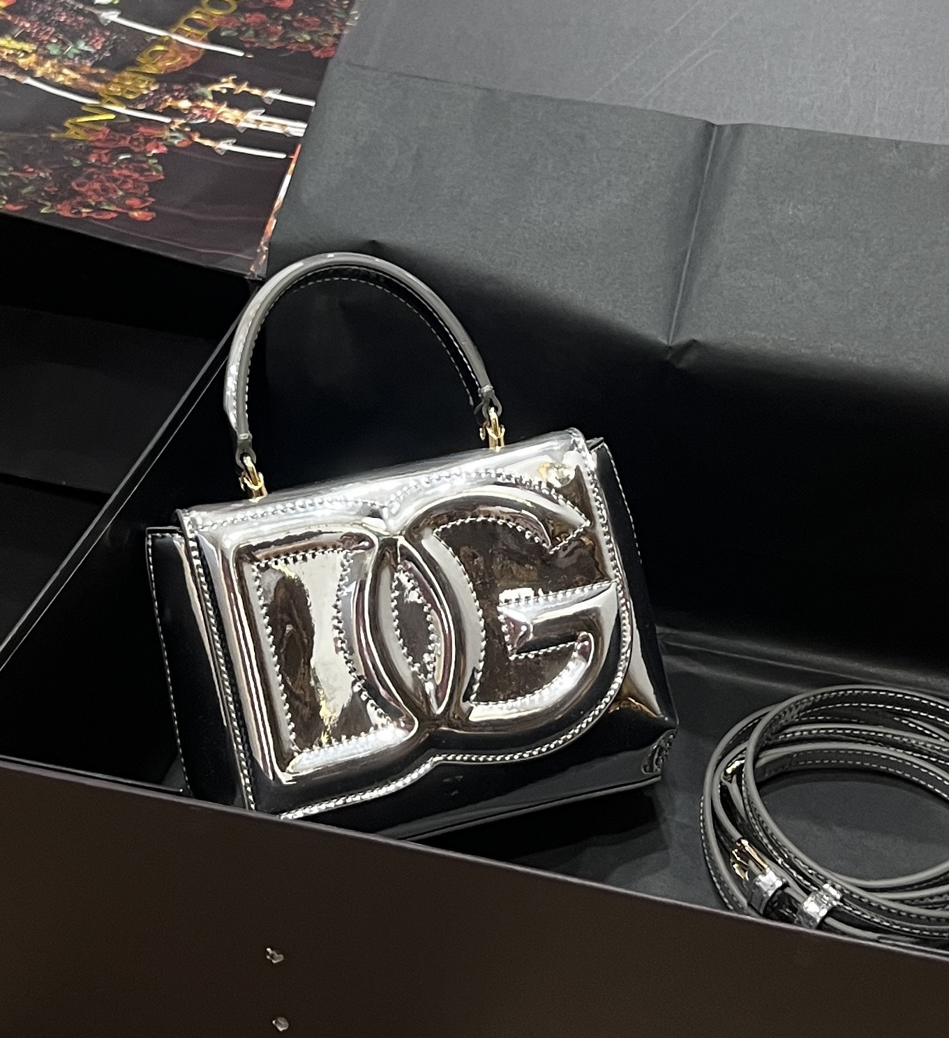 Dolce & Gabbana DG Logo Bag crossbody bag in Silver for Women