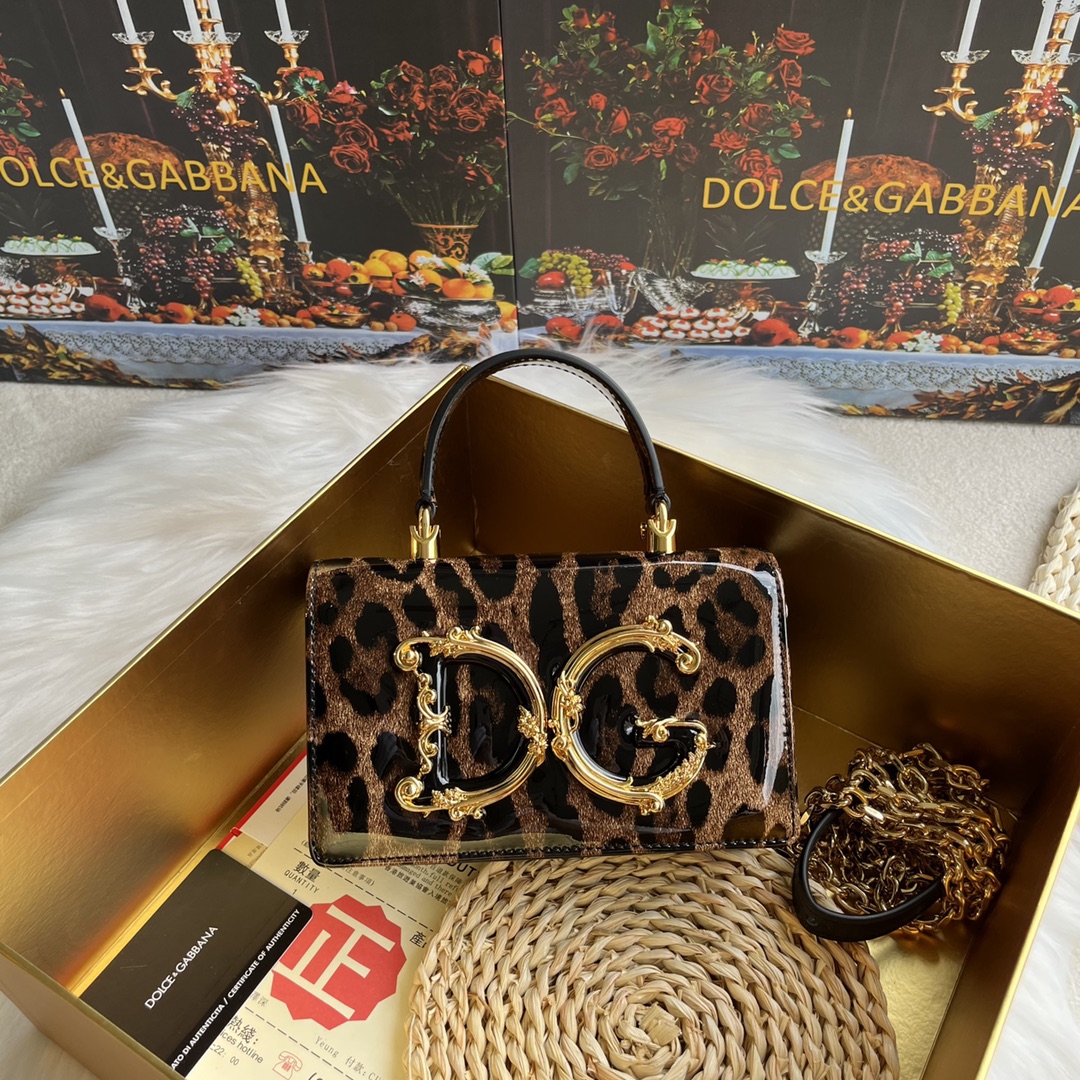 Dolce & Gabbana DG Girls Top Handle Leopard Print Bag