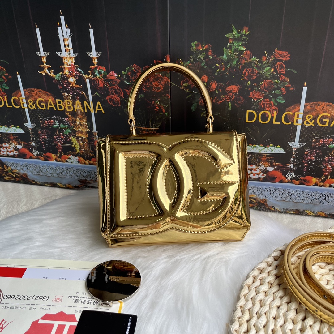 Dolce & Gabbana Metallic Handle Bag – Gold Handle Bags,