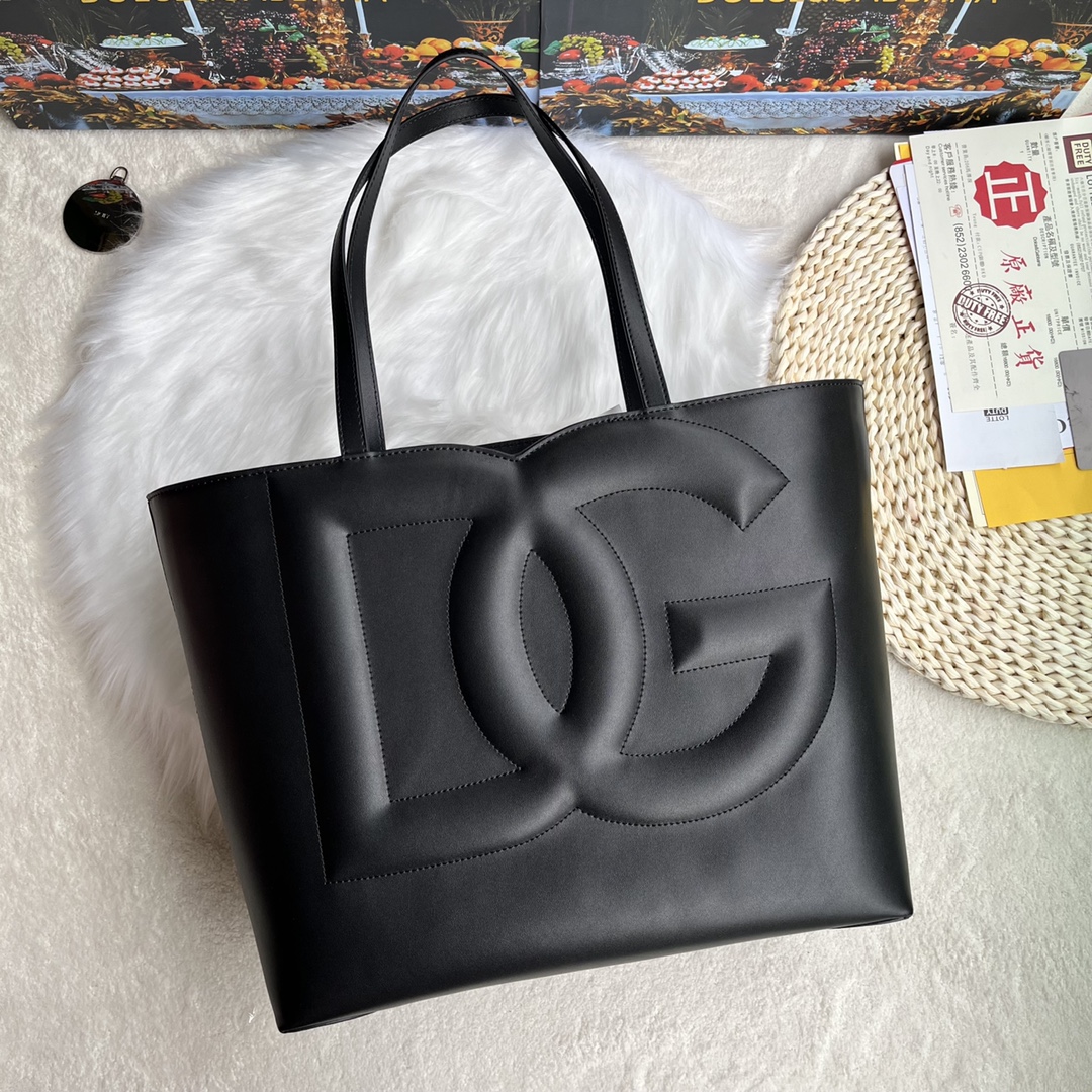 Dolce & Gabbana Medium DG Logo Tote Bag | Black
