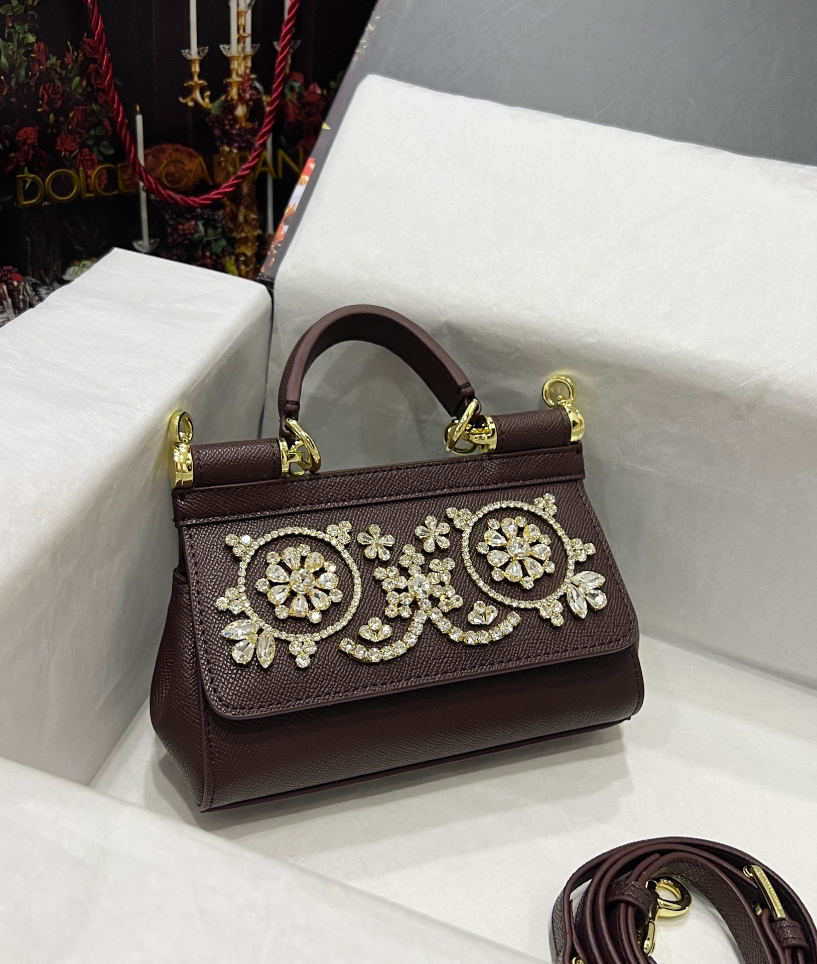 Dolce & Gabbana Small Sicily handbag in Brown for Women | Dolce&Gabbana