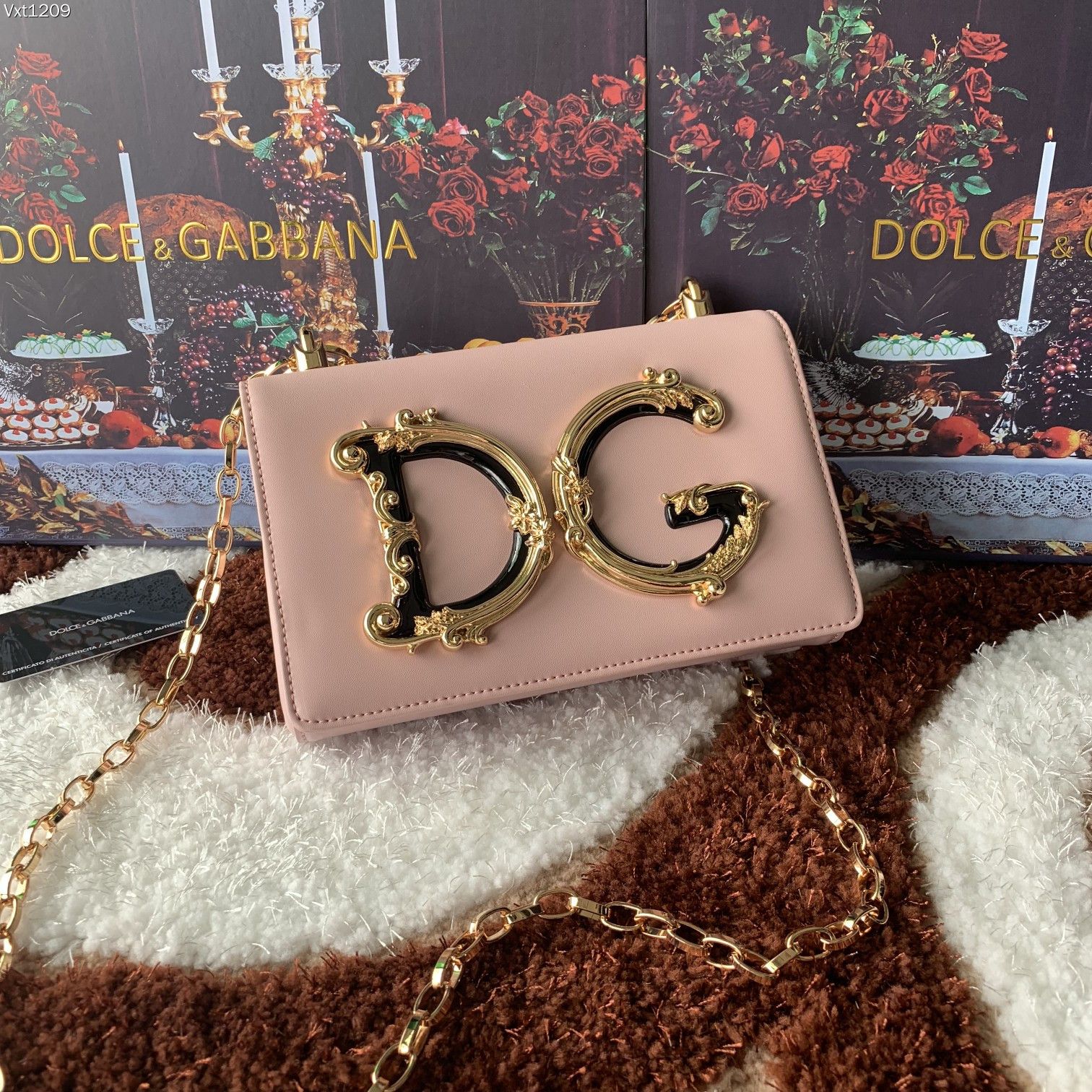Dolce & Gabbana DG Girls Leather Phone Bag | Pink