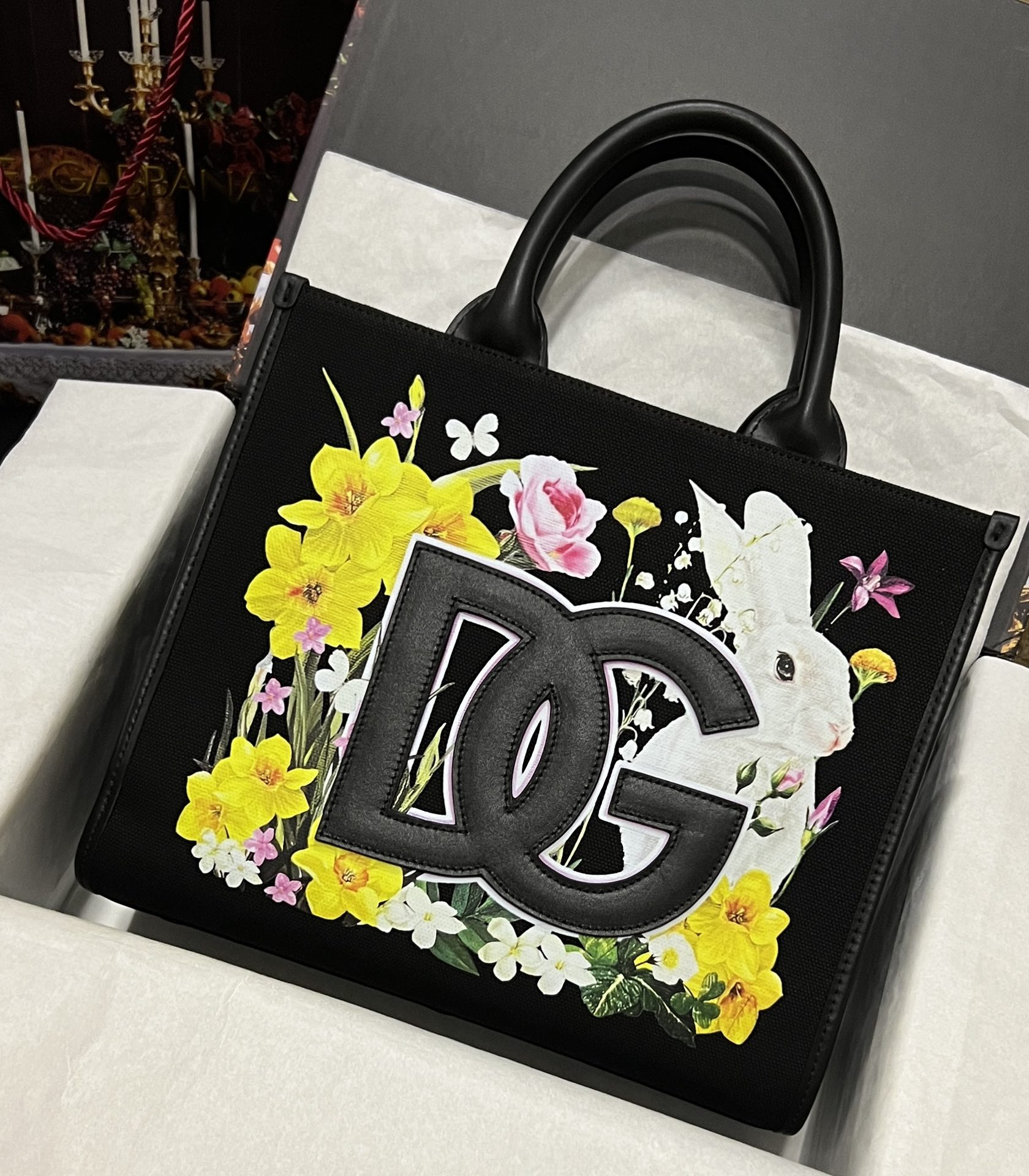Dolce Gabbana D&G Daily Canvas Tote Bag Black