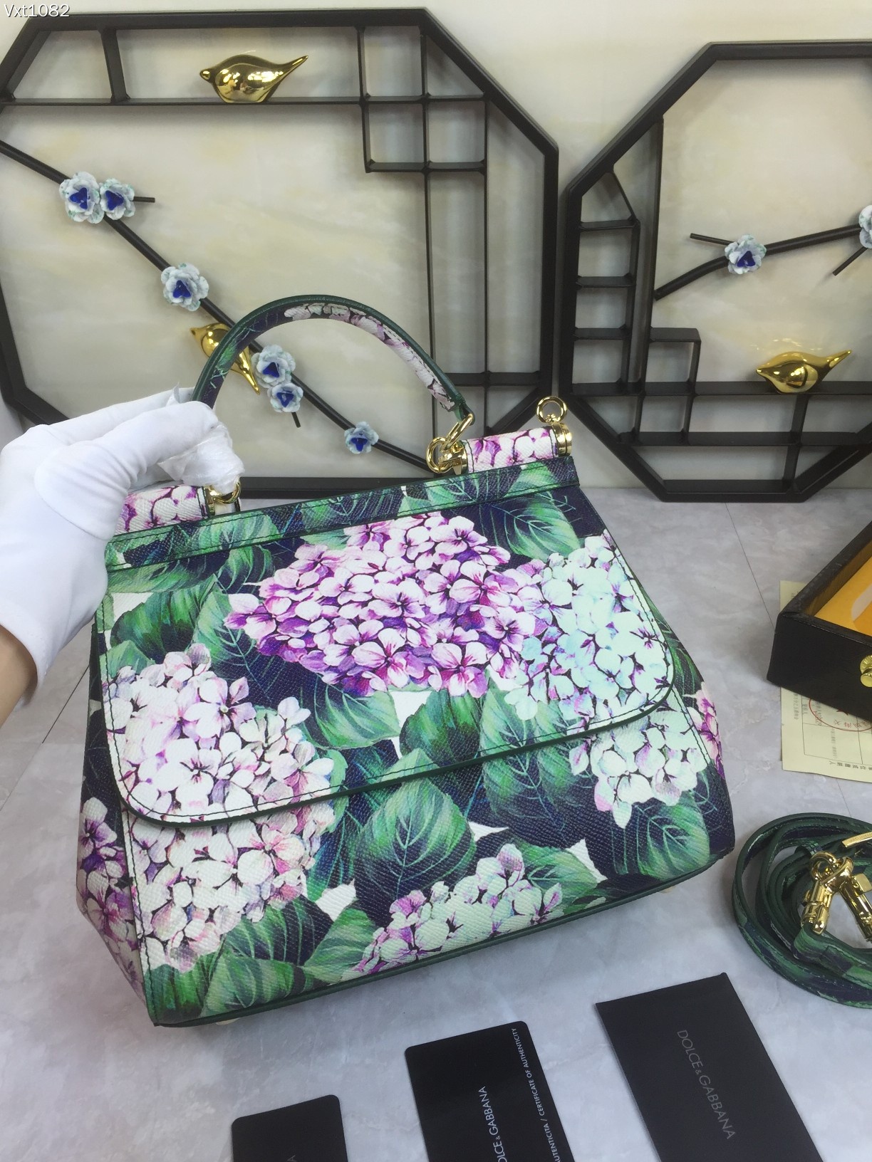 Cloth mini bag Dolce & Gabbana Green in Cloth