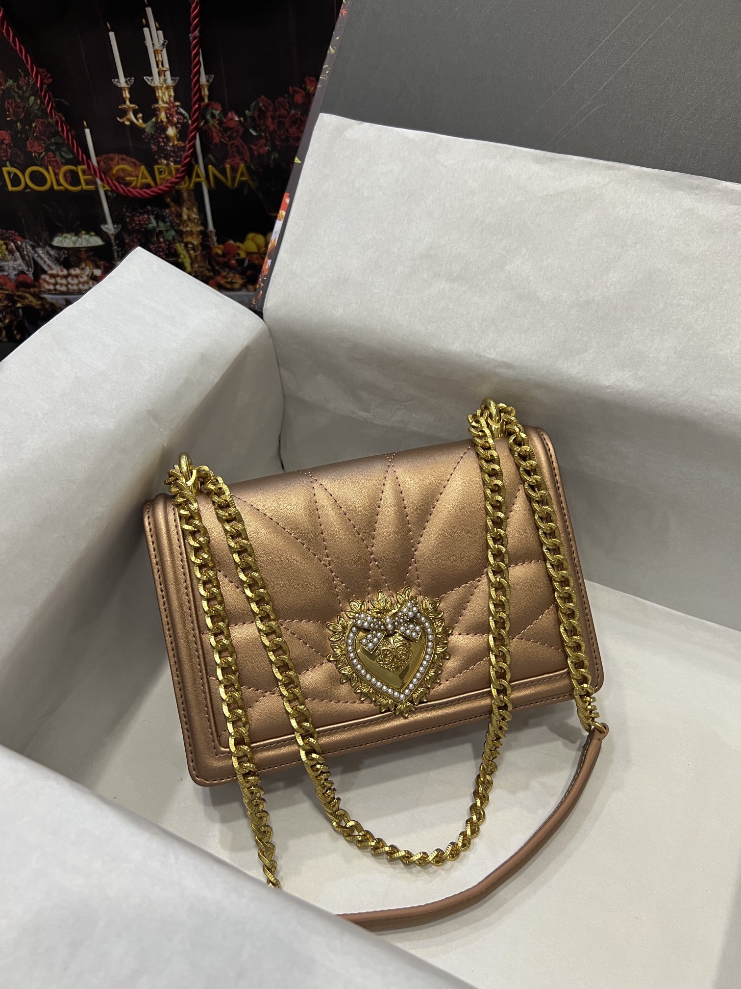 DOLCE & GABBANA Nappa Leather Crossbody Shoulder