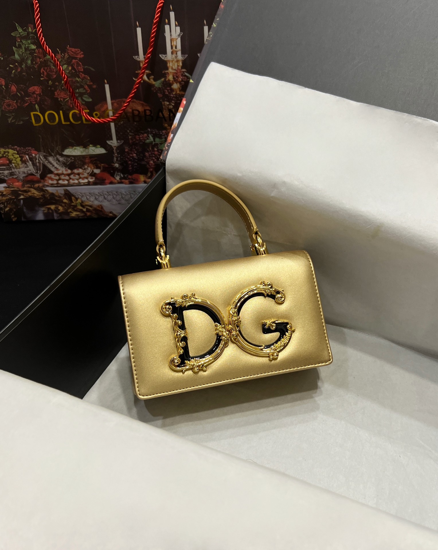 DOLCE&GABBANA D&G Metallic Leather Crossbody Bag gold | eBay