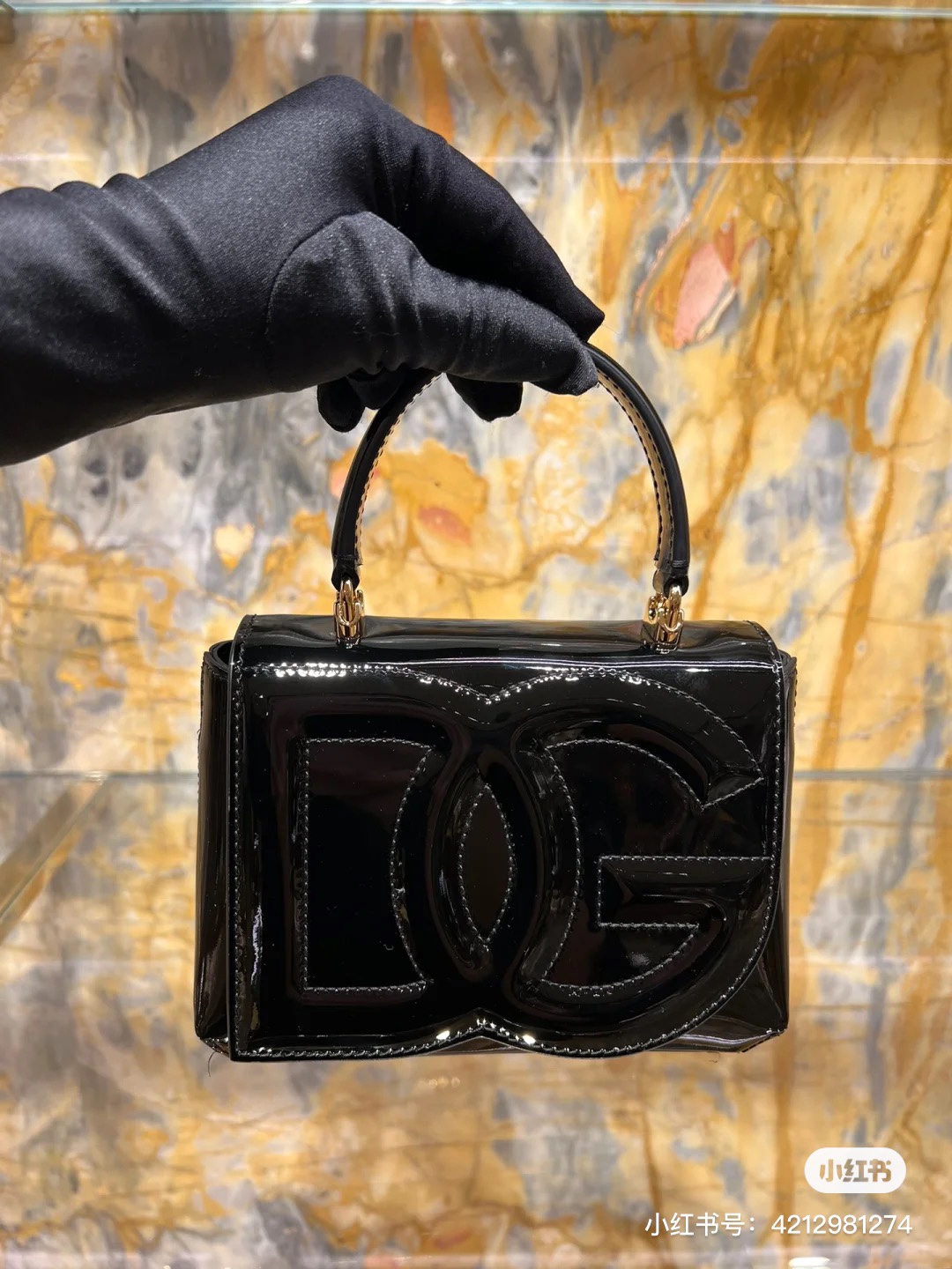 Dolce & Gabbana Embossed Logo Top Handle Crossbody |