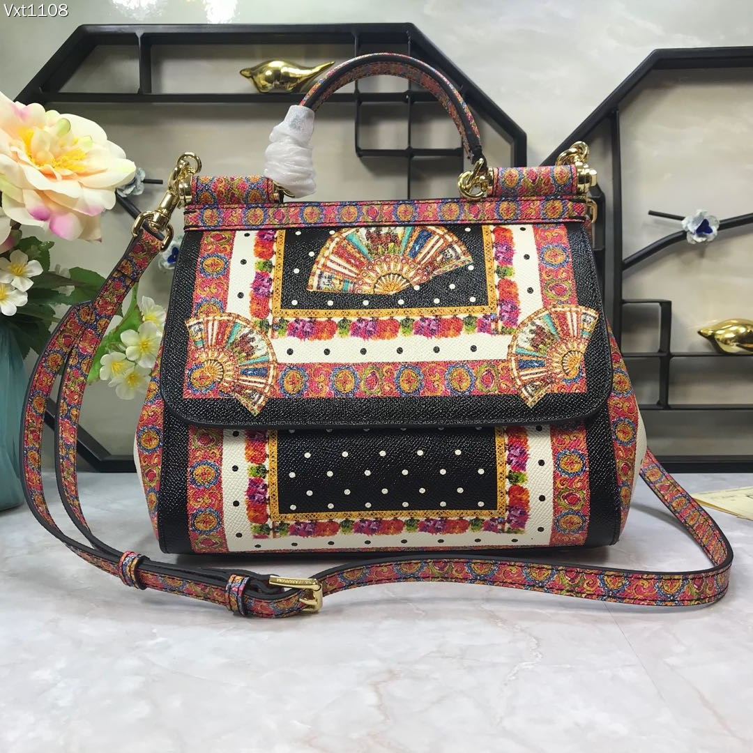 Dolce & Gabbana Fan Foulard Medium Miss Sicily Bag – Pink
