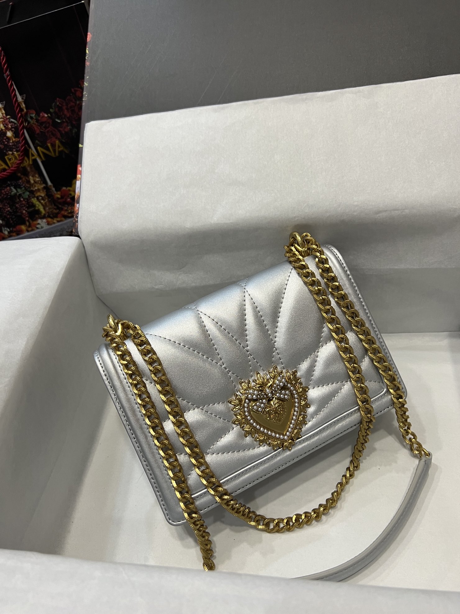Dolce & Gabbana Devotion Leather Crossbody Bag |