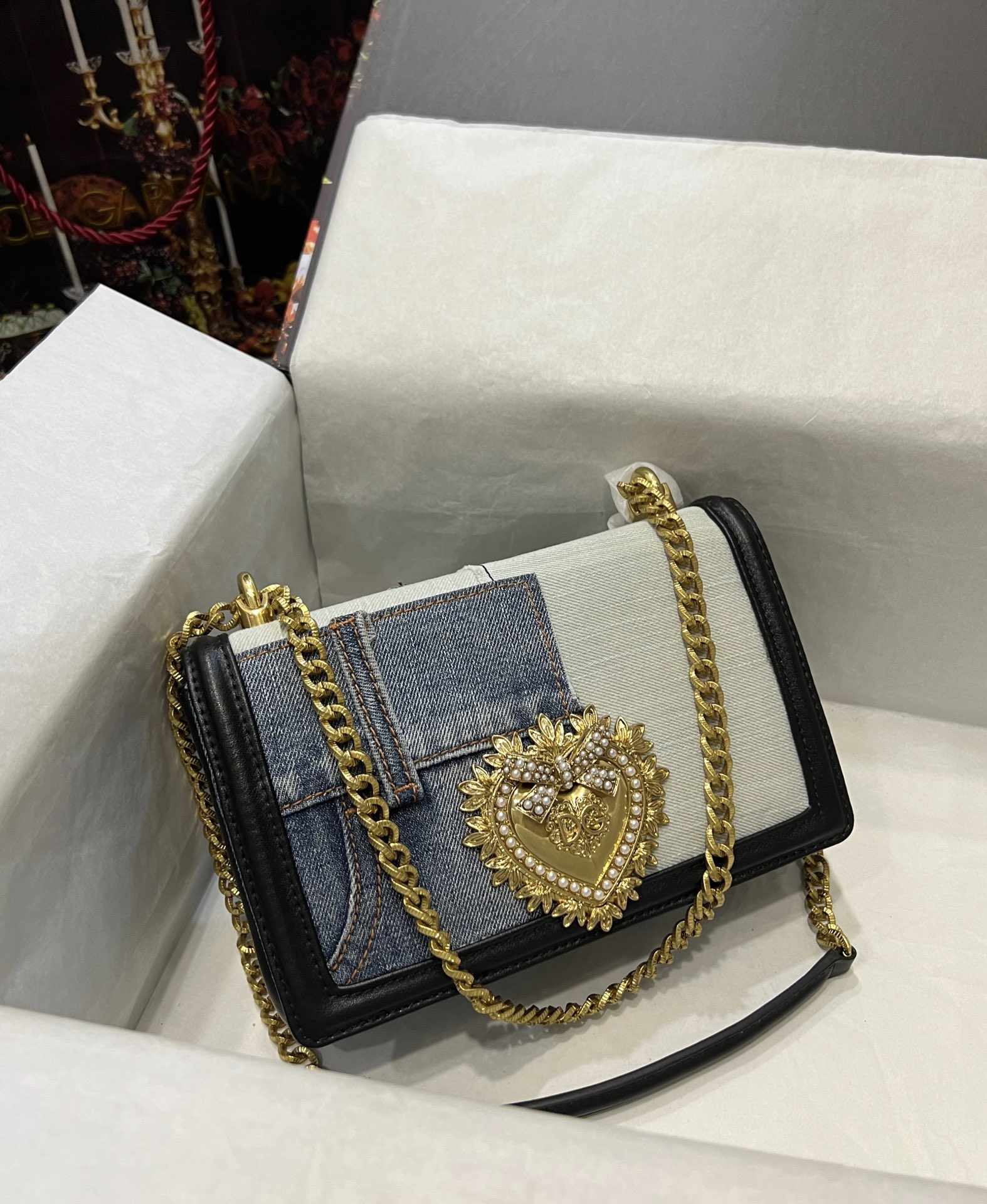 Dolce & Gabbana Medium Devotion bag in patchwork