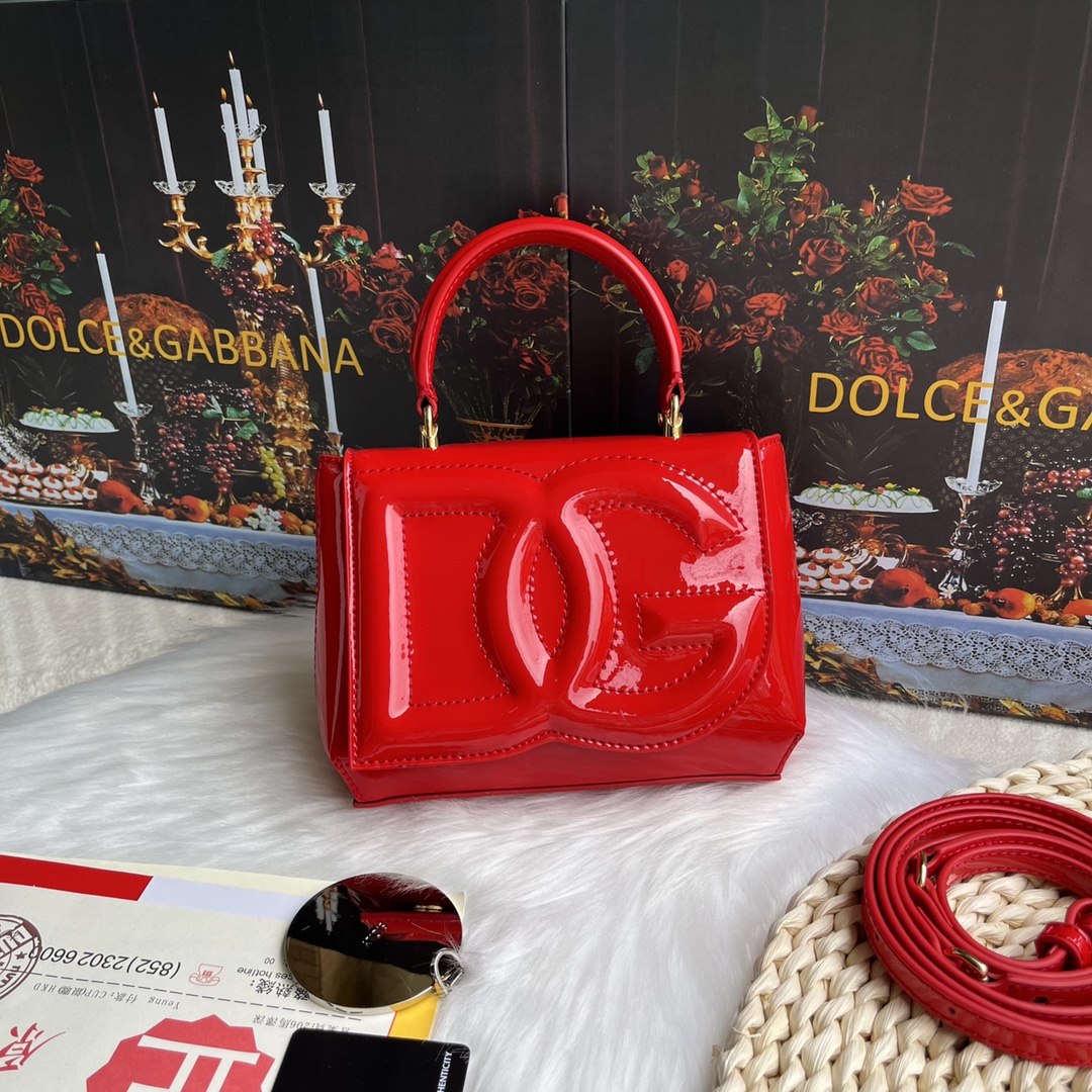 Dolce & Gabbana Dg Logo Bag Top-Handle Bag – Red