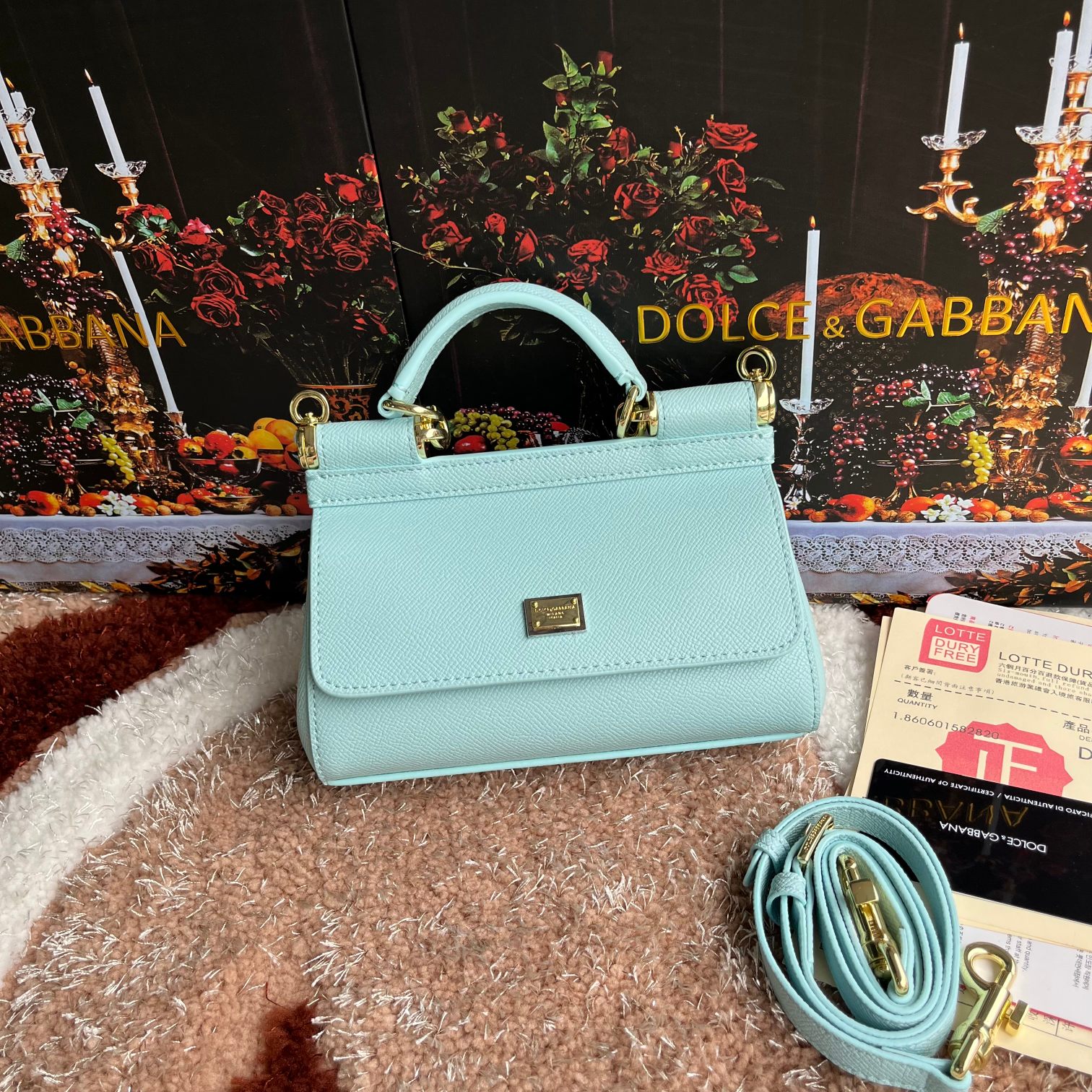 Dolce&Gabbana Sicily Mini leather crossbody bag Dolce