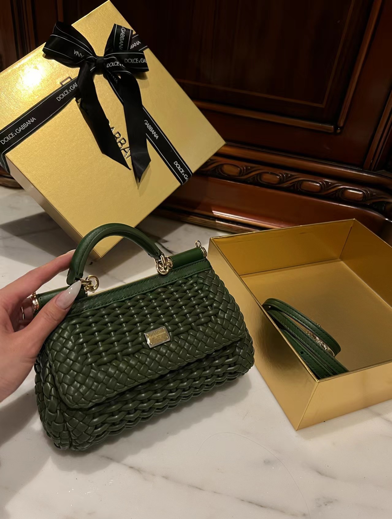 Dolce & Gabbana Elongated Sicily handbag in green  for Women