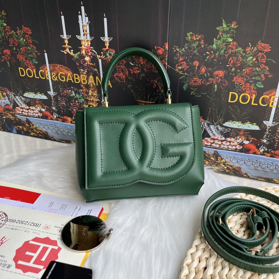 Dolce & Gabbana Women’s DG Log Top-handle Bag green