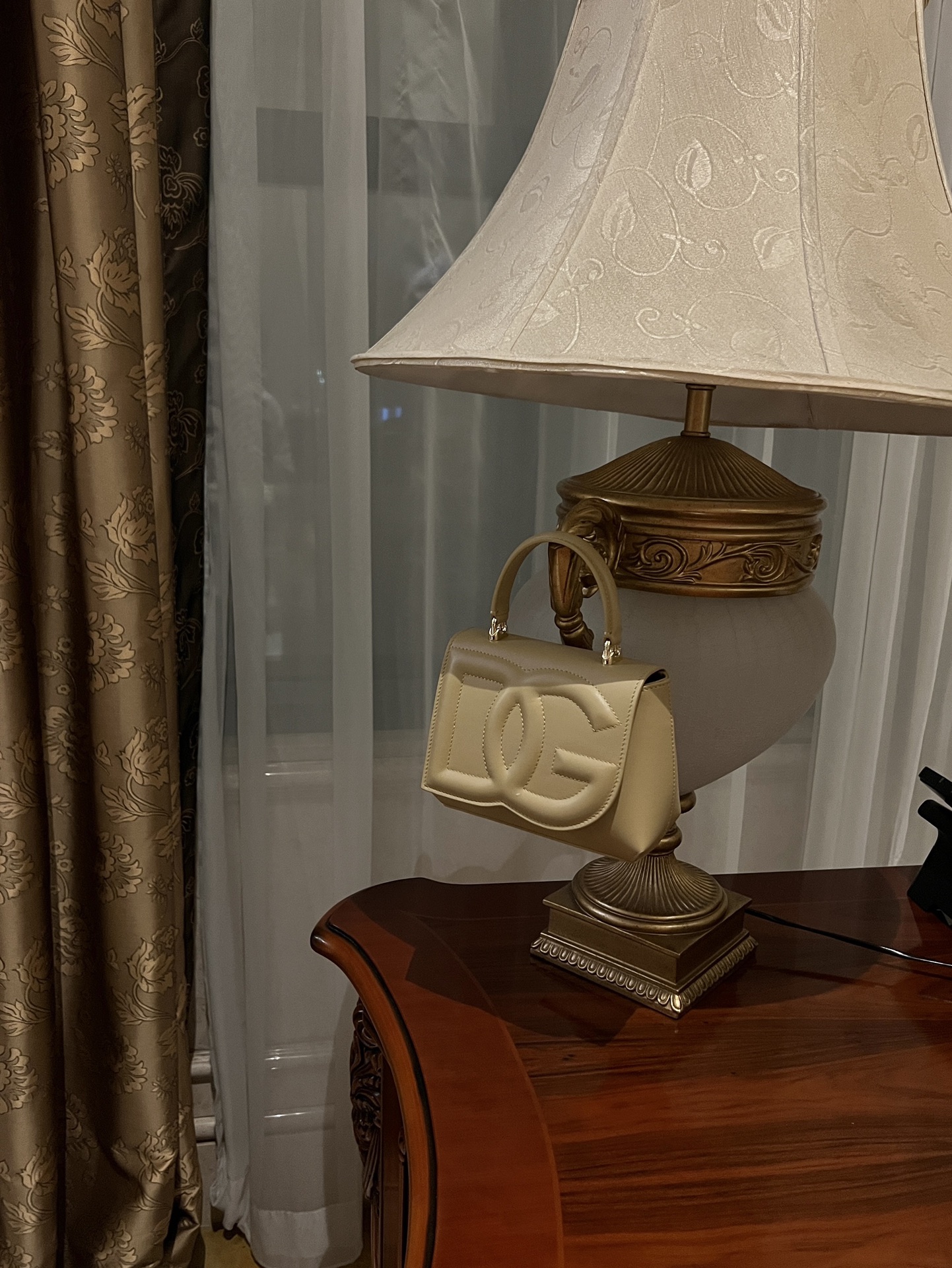 Dolce & Gabbana Leather DG Logo Top-Handle Bag