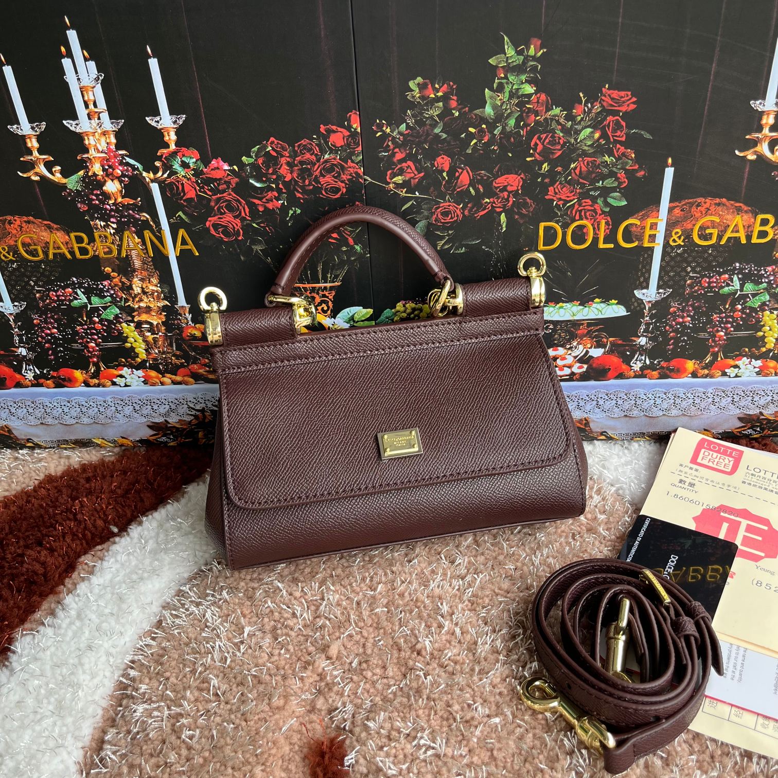 Dolce & Gabbana Small Sicily handbag in Bordeaux for Women