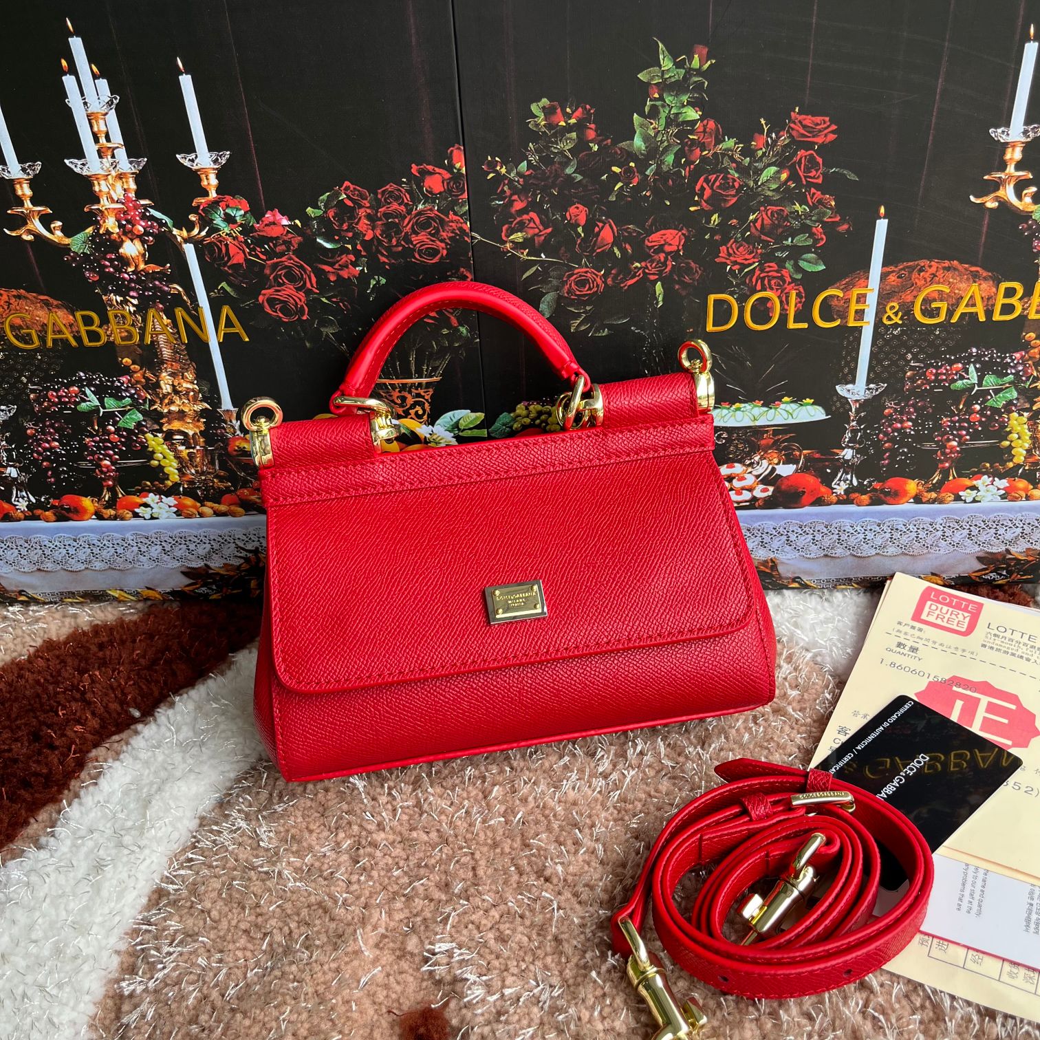 Dolce & Gabbana BORSA A MANO in RED for Women | Dolce&Gabbana