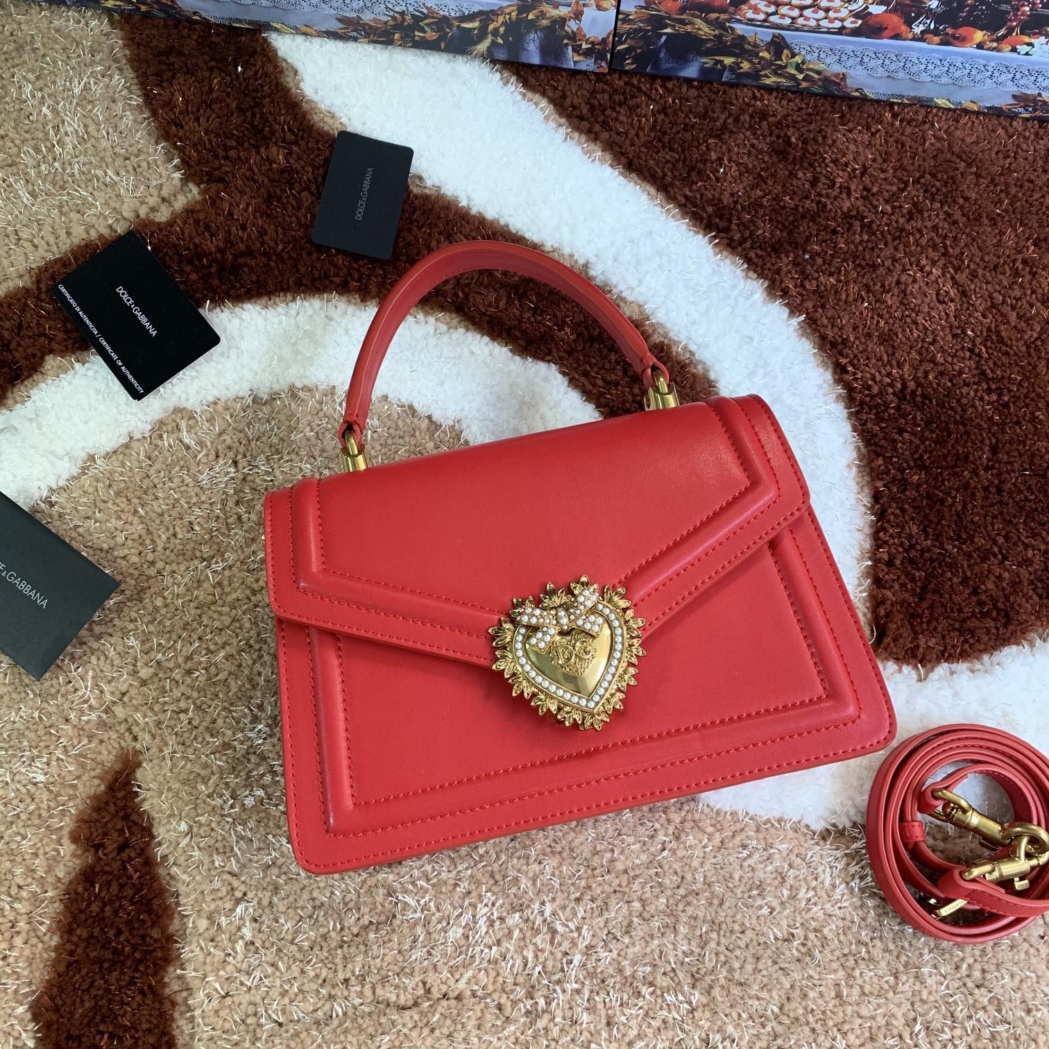 Dolce & Gabbana Small Devotion top-handle bag in Orange for Women