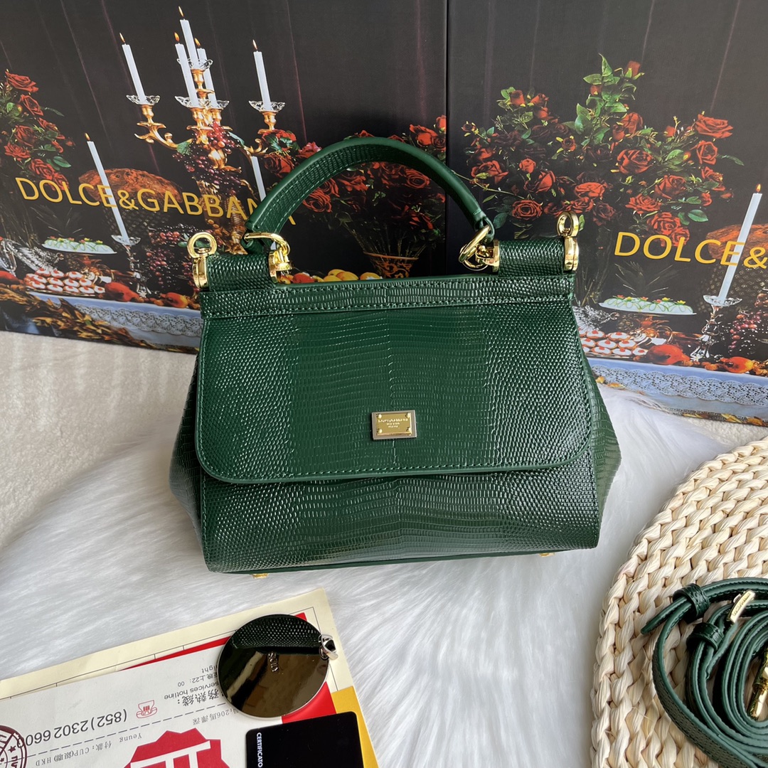 Dolce & Gabbana Medium Sicily Tote Bag | Green