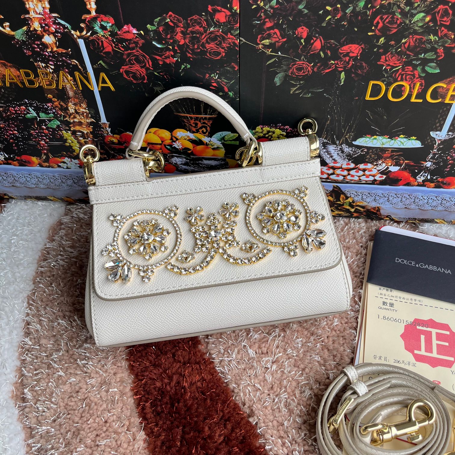 Dolce & Gabbana Silsi Women’s Mini Bag in Cream with